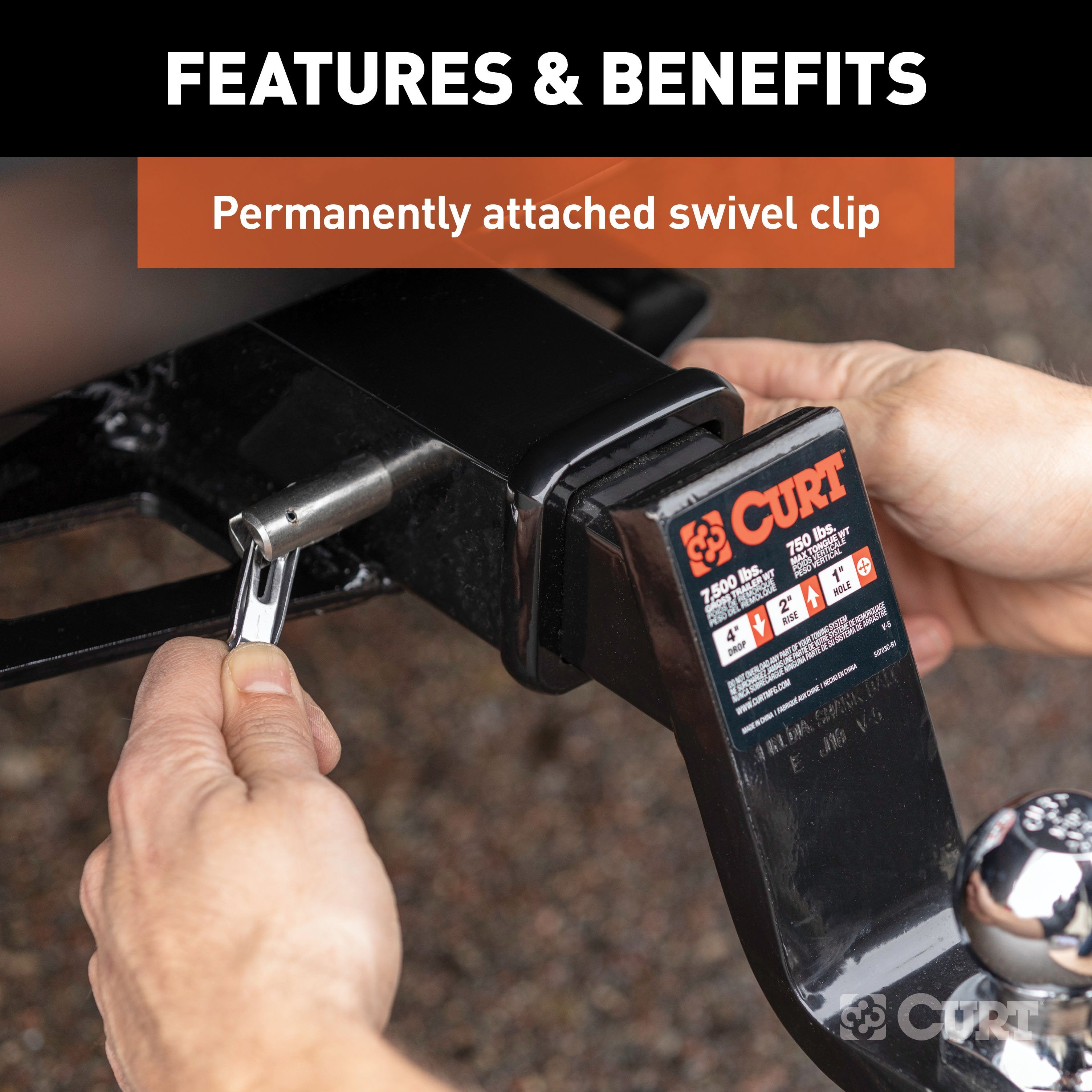 Hitch Pins and Clips,Fits 2 Inch Hitch