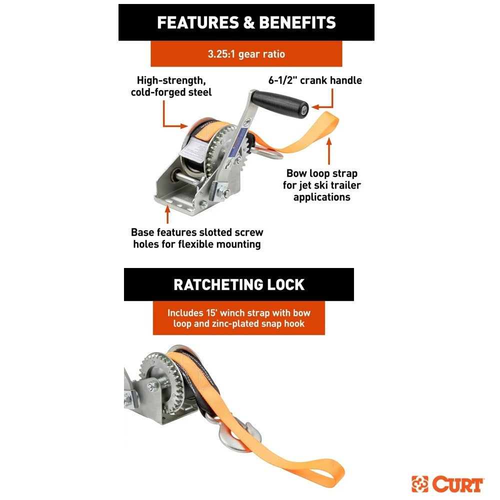 Boat Winch,Single Speed Trailer Winch