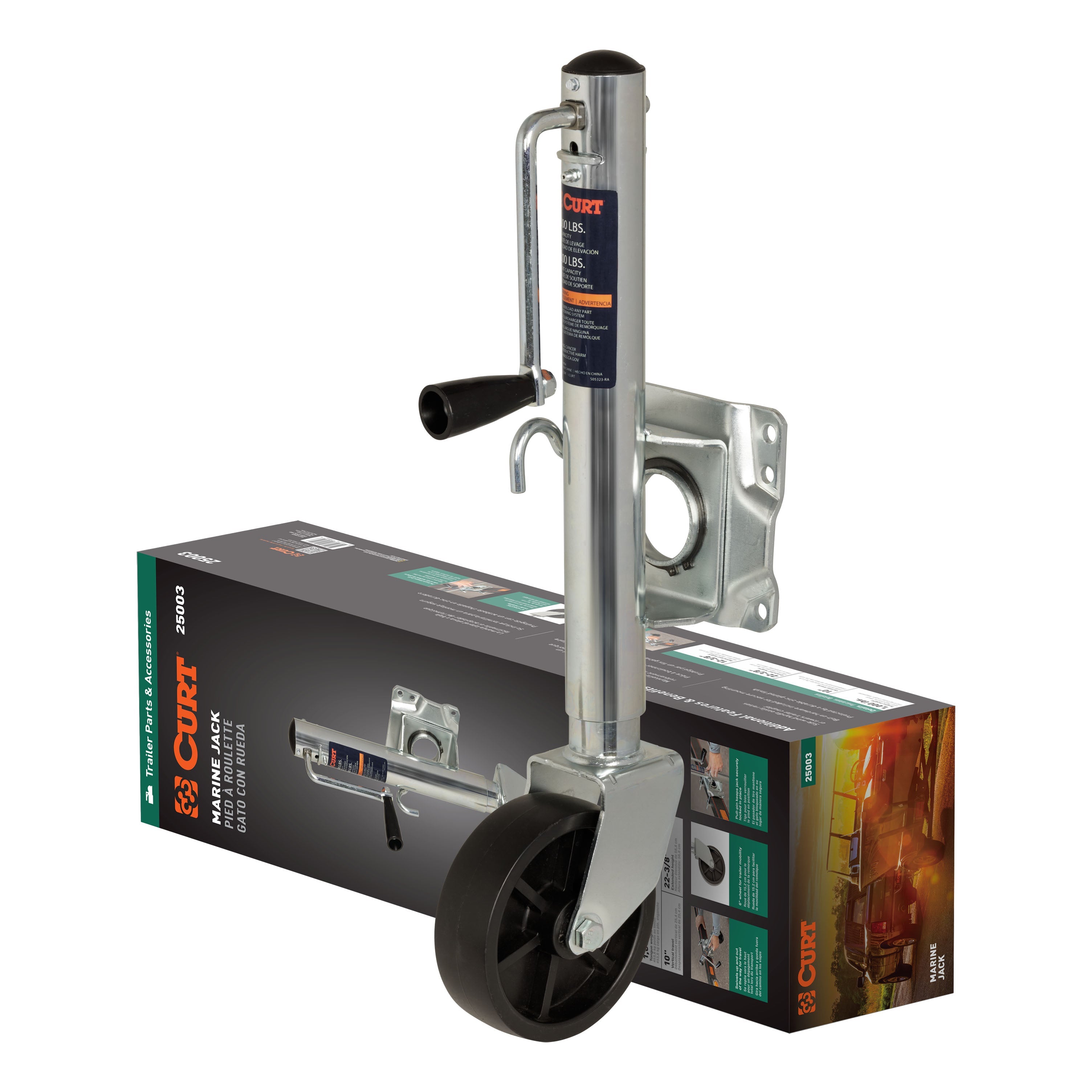 Boat Trailer Jacks,Snap-Ring Style Swivel Bracket Jack