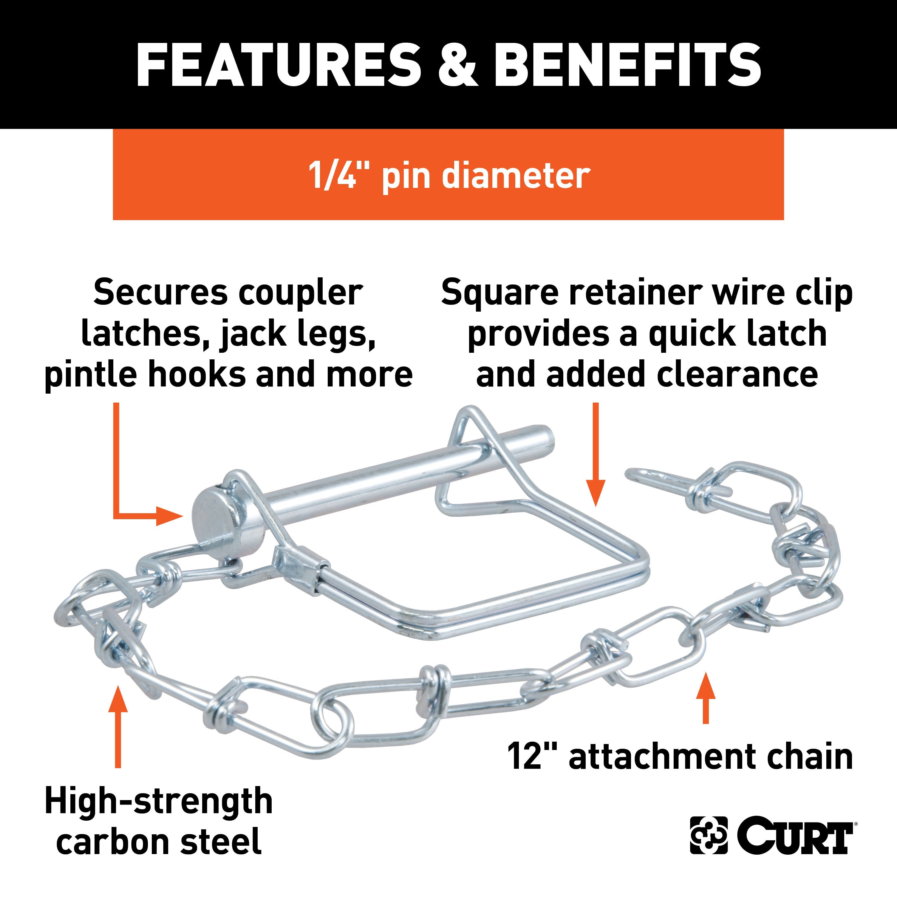 Trailer Tongue Coupler,Snapper Pins