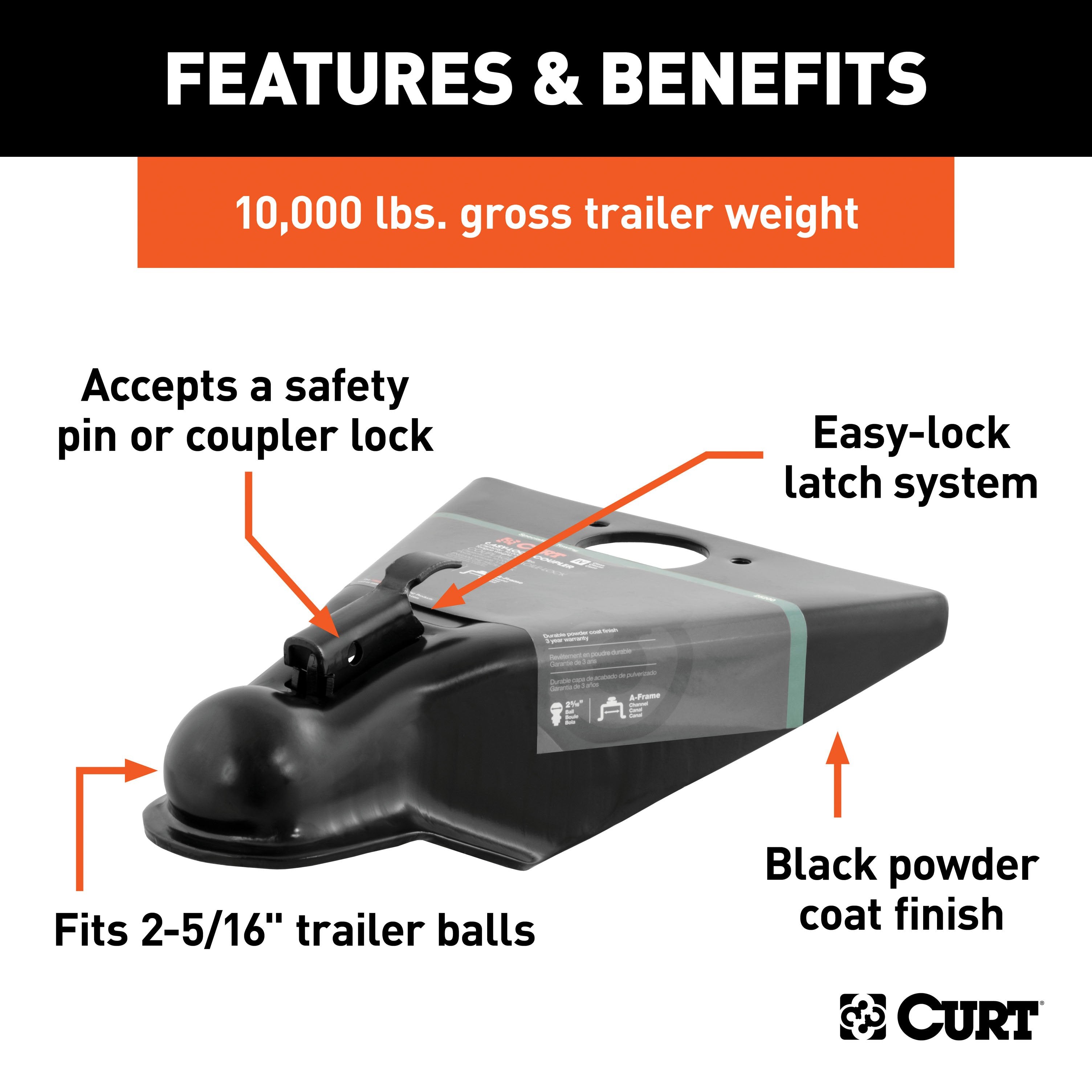 Trailer Tongue Coupler,A-Frame Trailer Coupler
