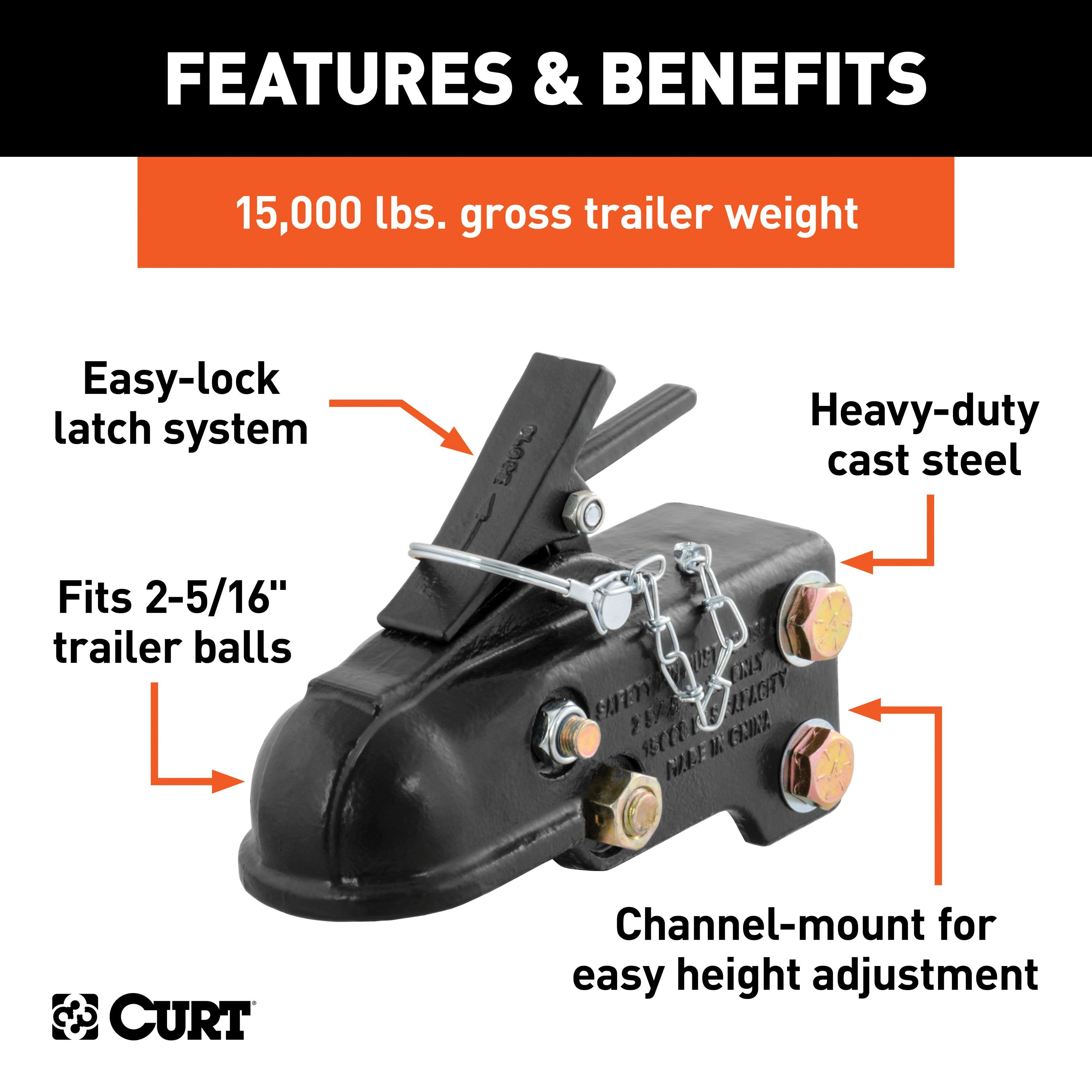 Trailer Tongue Coupler,Adjustable Trailer Coupler