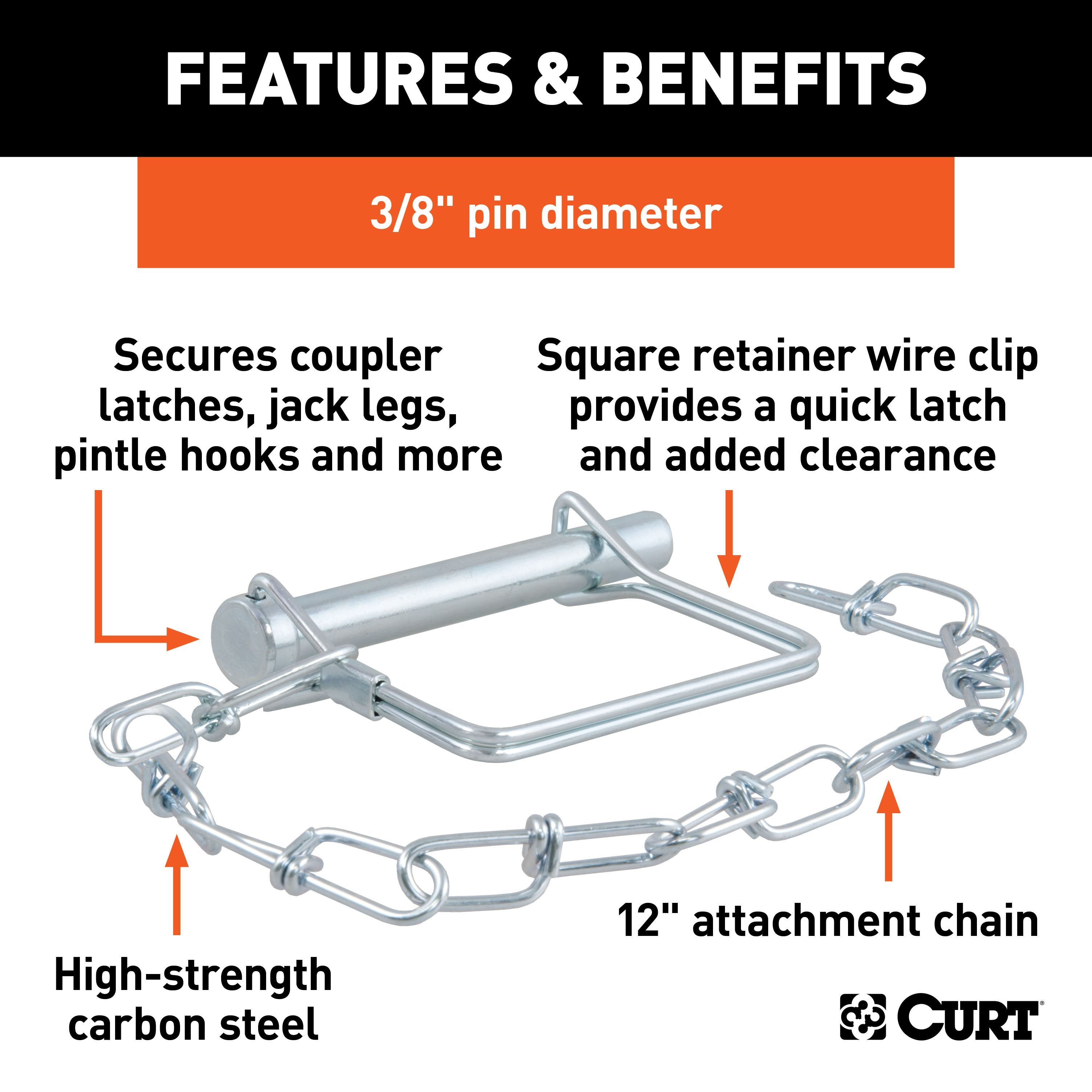 Trailer Tongue Coupler,Snapper Pins