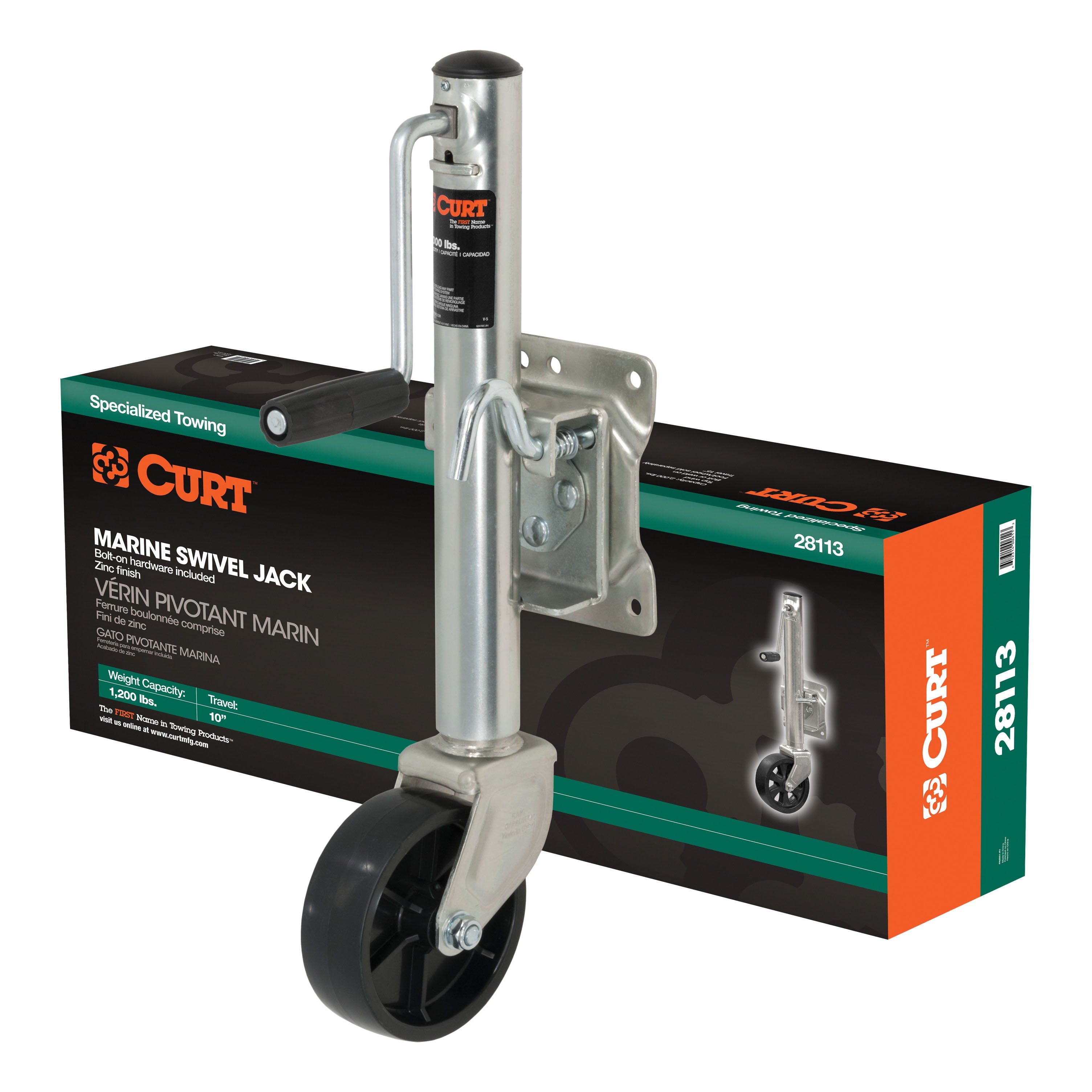 Boat Trailer Jacks,Snap-Ring Style Swivel Bracket Jack