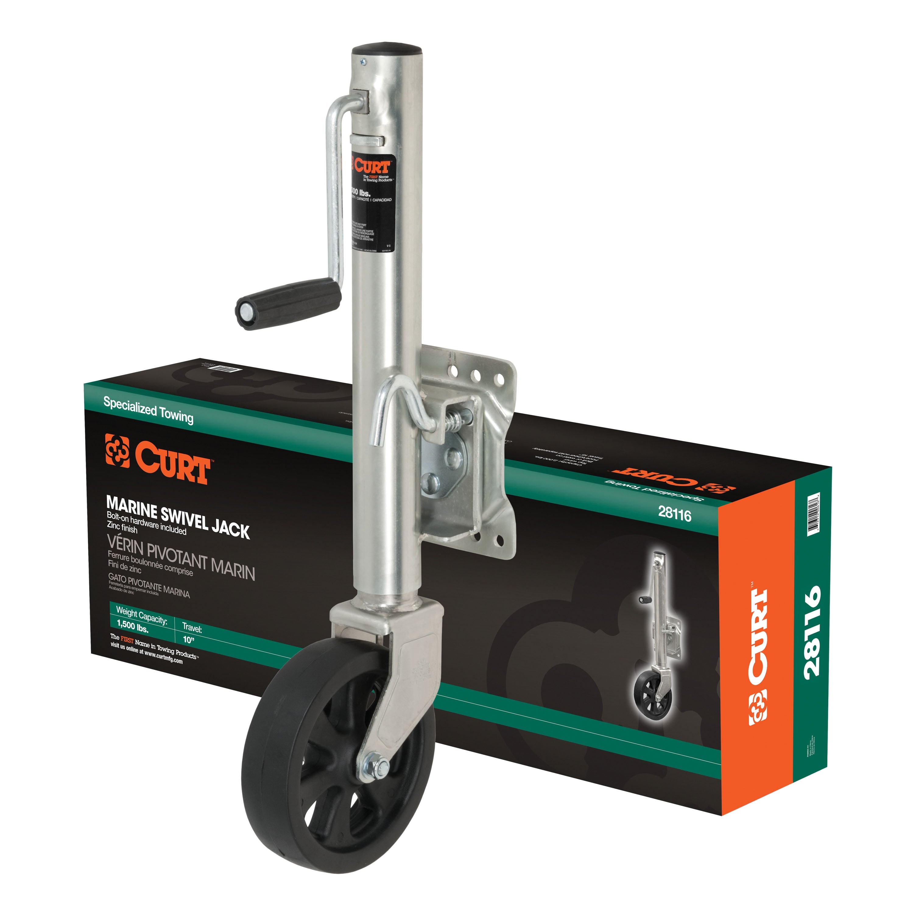 Boat Trailer Jacks,Snap-Ring Style Swivel Bracket Jack