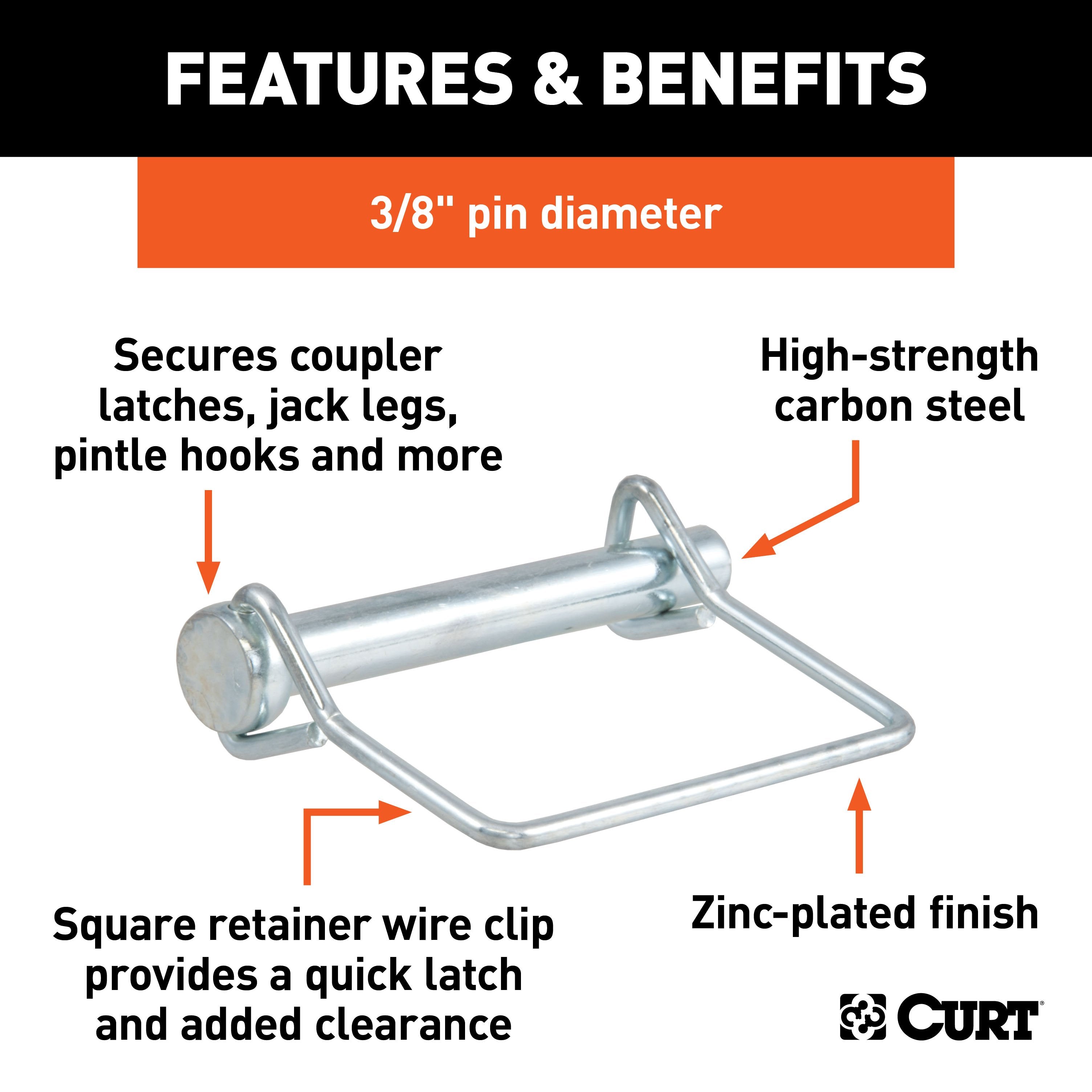 Trailer Tongue Coupler,Snapper Pins