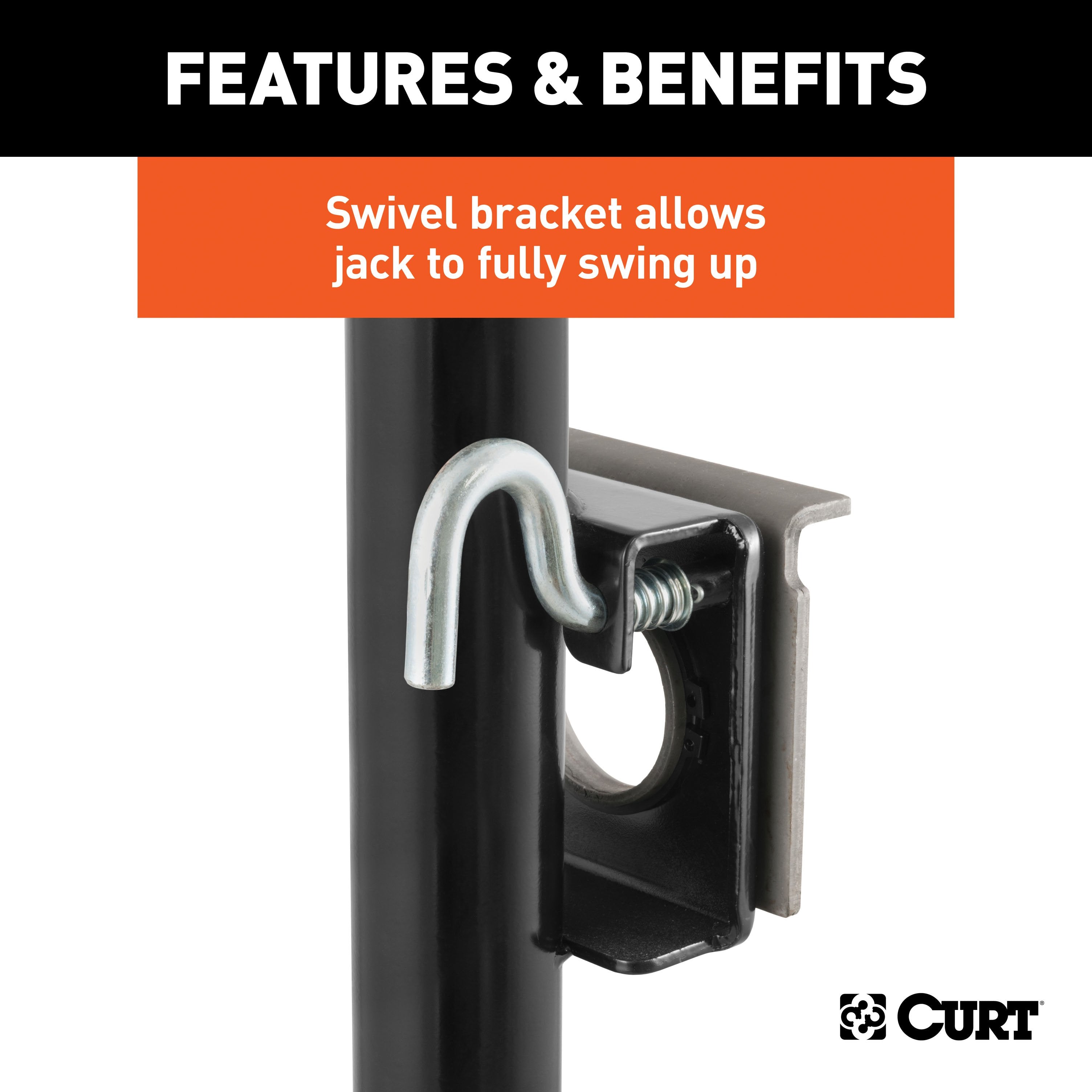 Boat Trailer Jacks,Snap-Ring Style Swivel Bracket Jack
