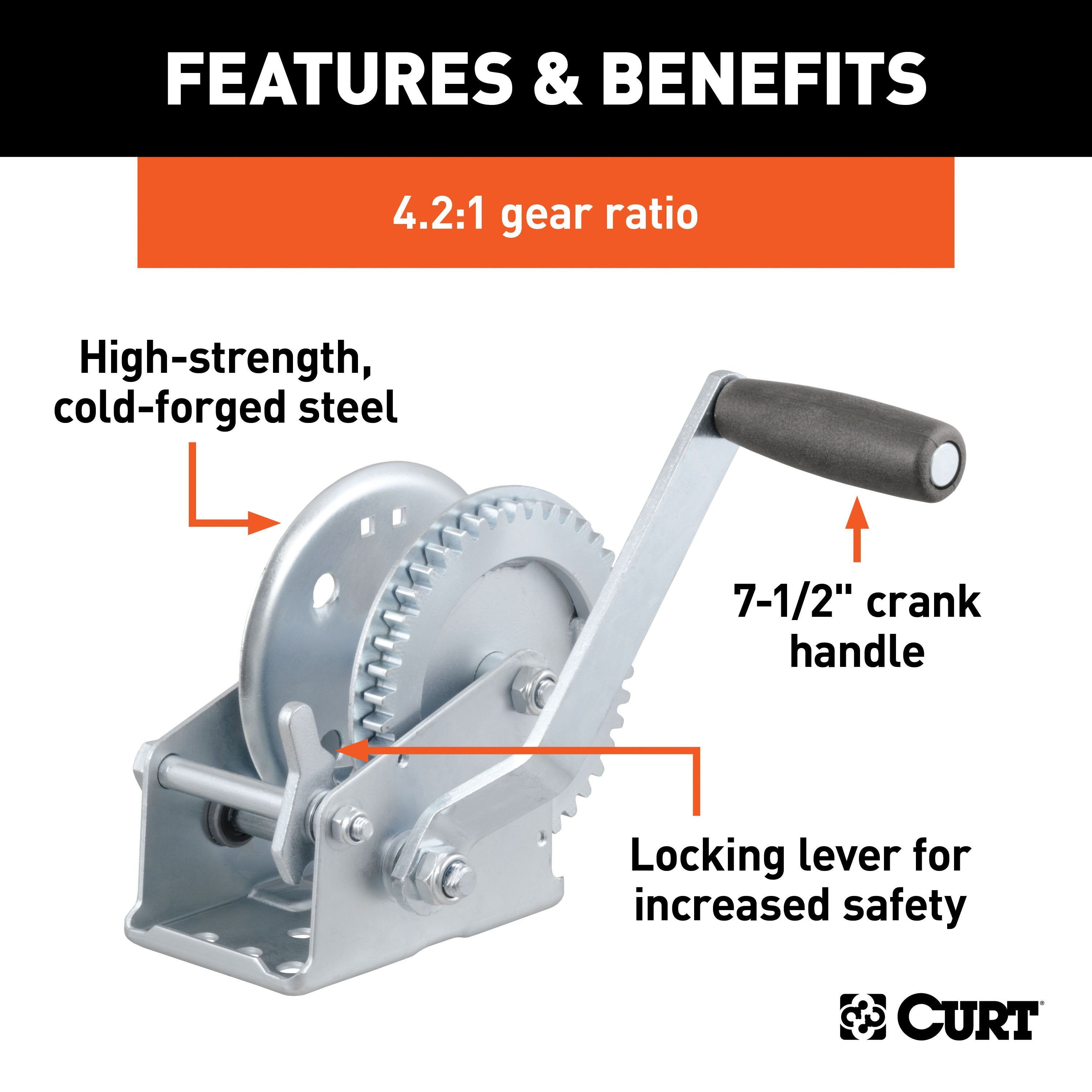 Boat Winch,Single Speed Trailer Winch