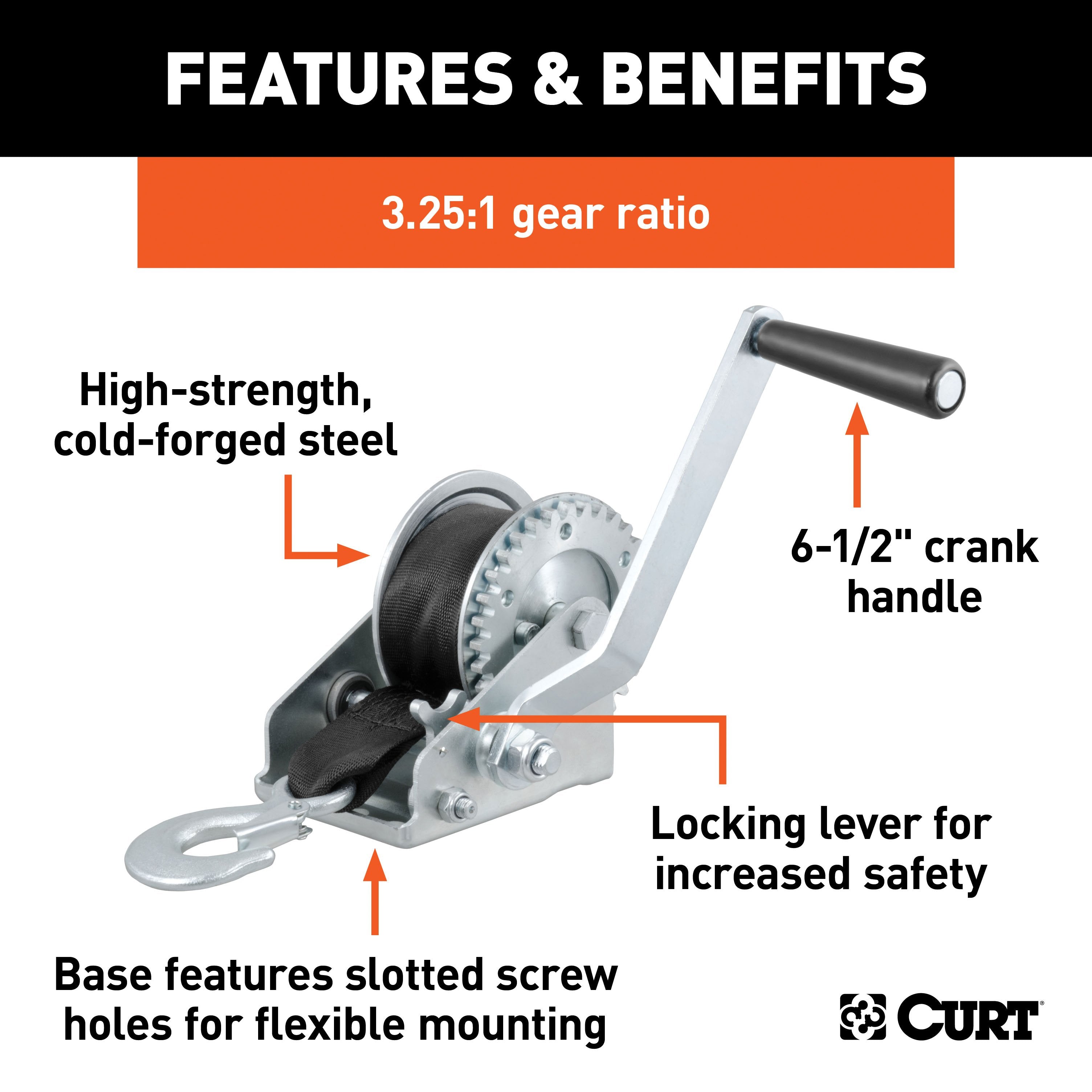 Boat Winch,Single Speed Trailer Winch