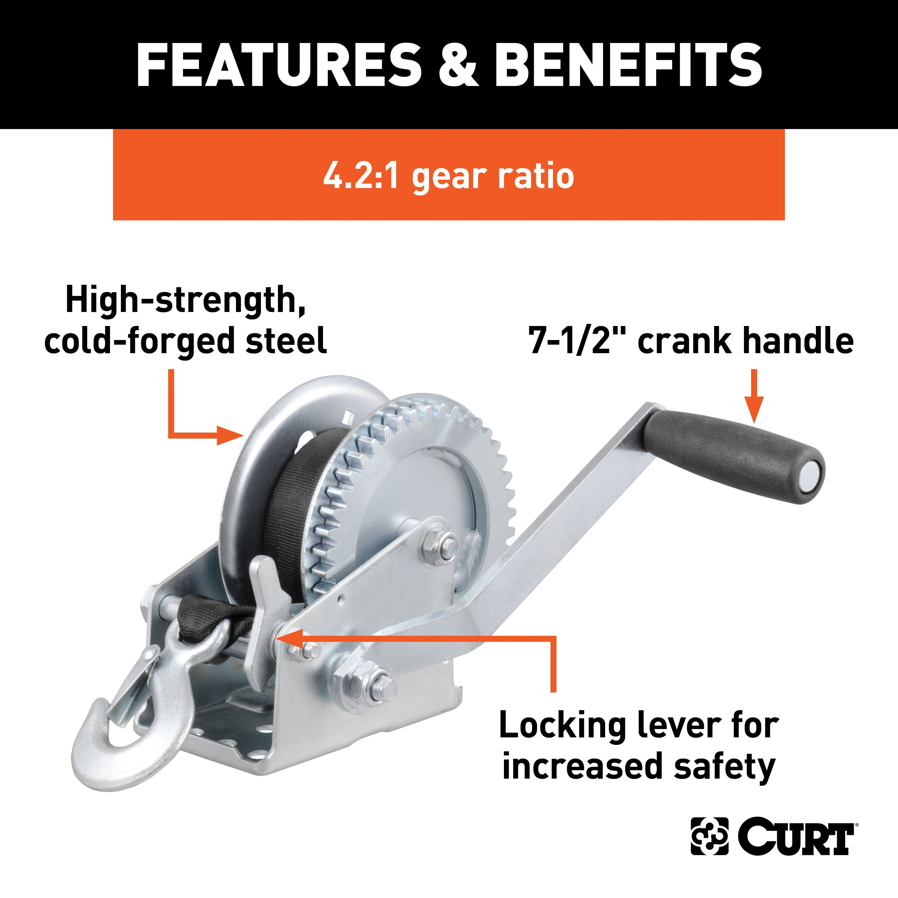 Boat Winch,Single Speed Trailer Winch
