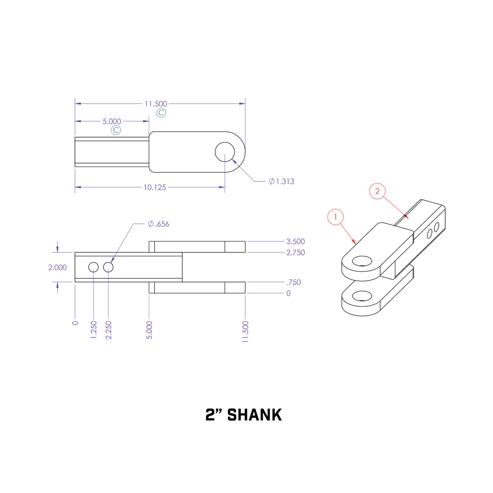 Specialty Towing Components,Clevis Tow Hitch