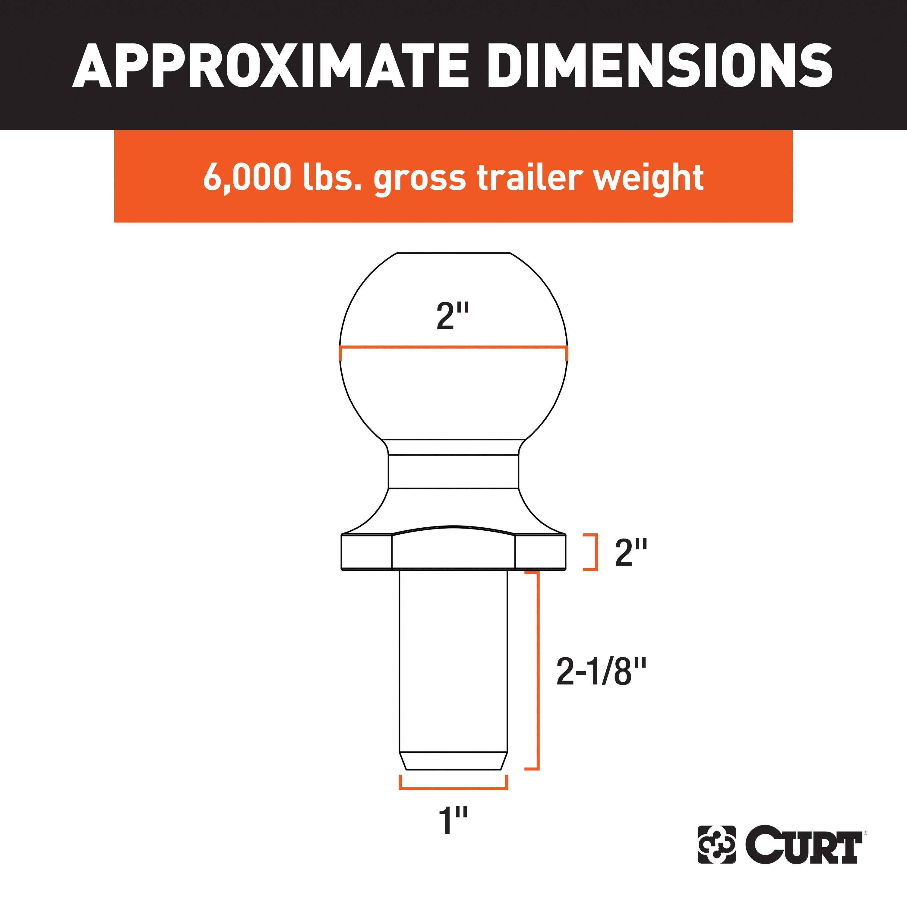 Trailer Hitch Ball,2 Inch Ball