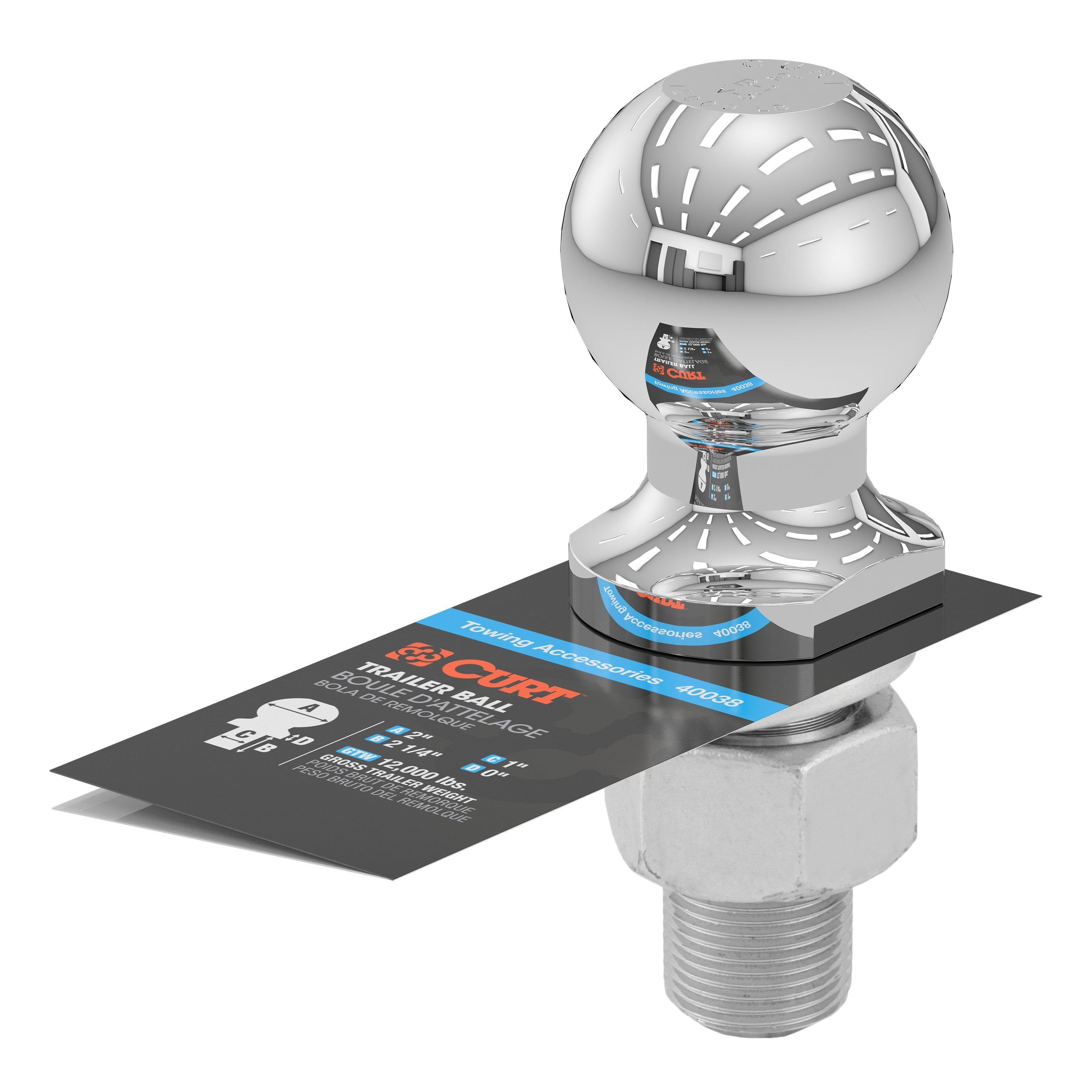 Trailer Hitch Ball,2 Inch Ball