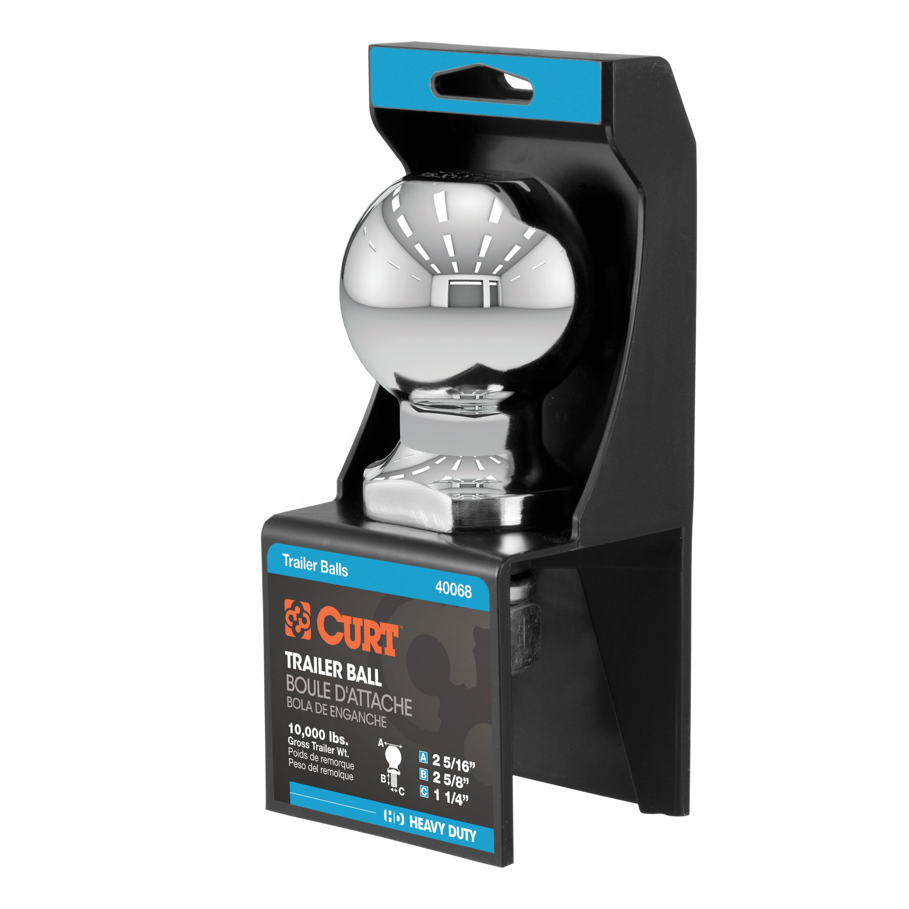 Trailer Hitch Ball,2-5/16 Inch Ball