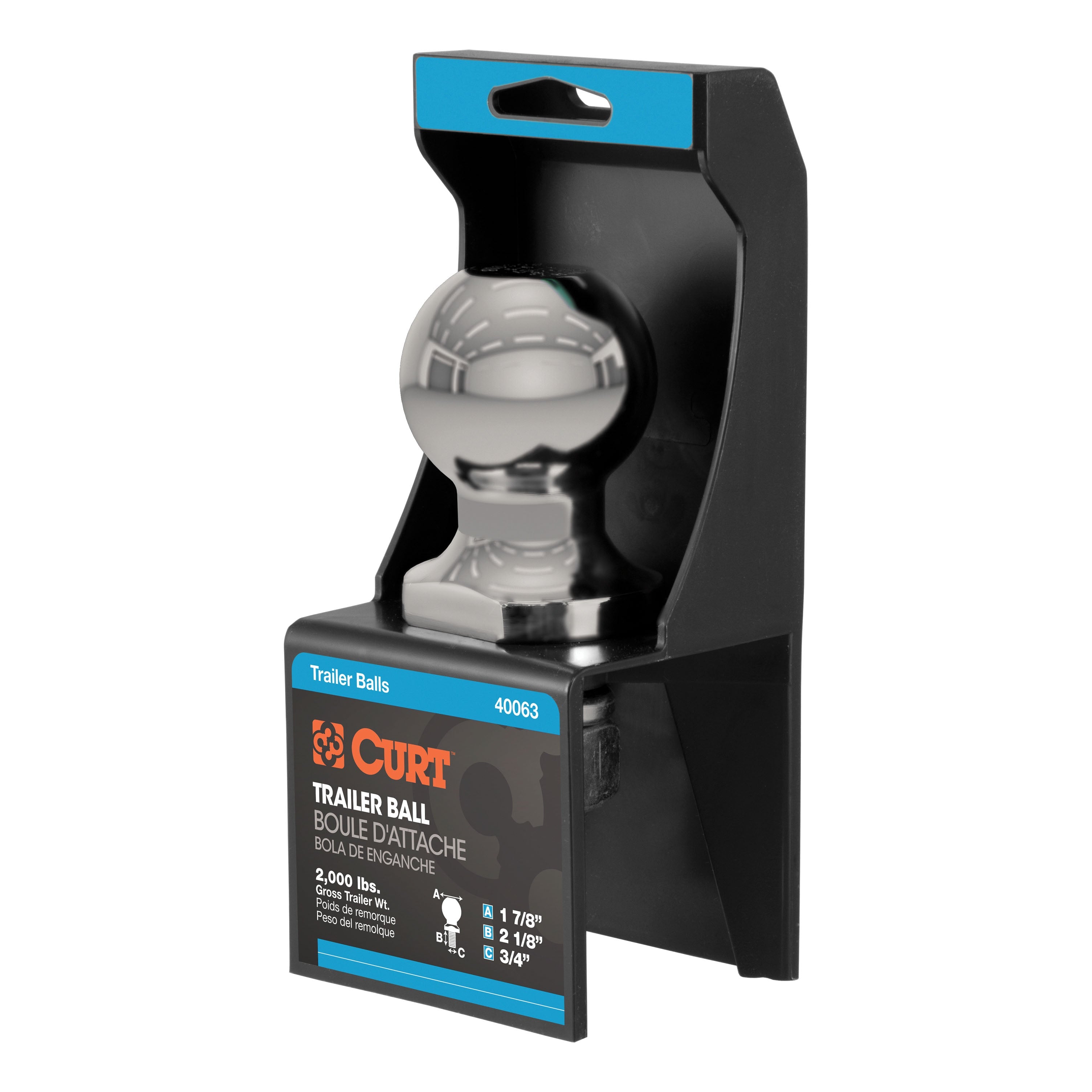 Trailer Hitch Ball,1-7/8 Inch Ball