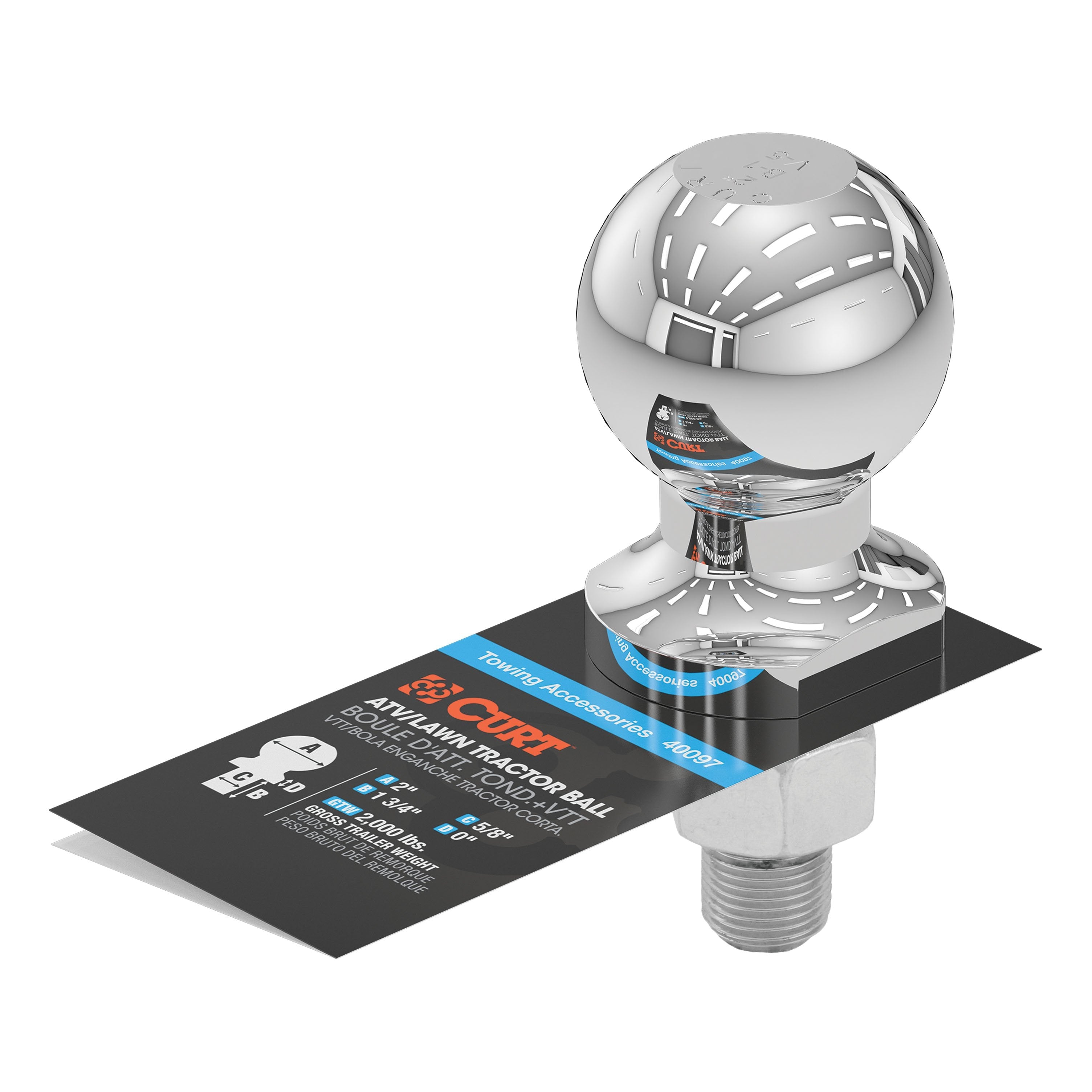 Trailer Hitch Ball,2 Inch Ball