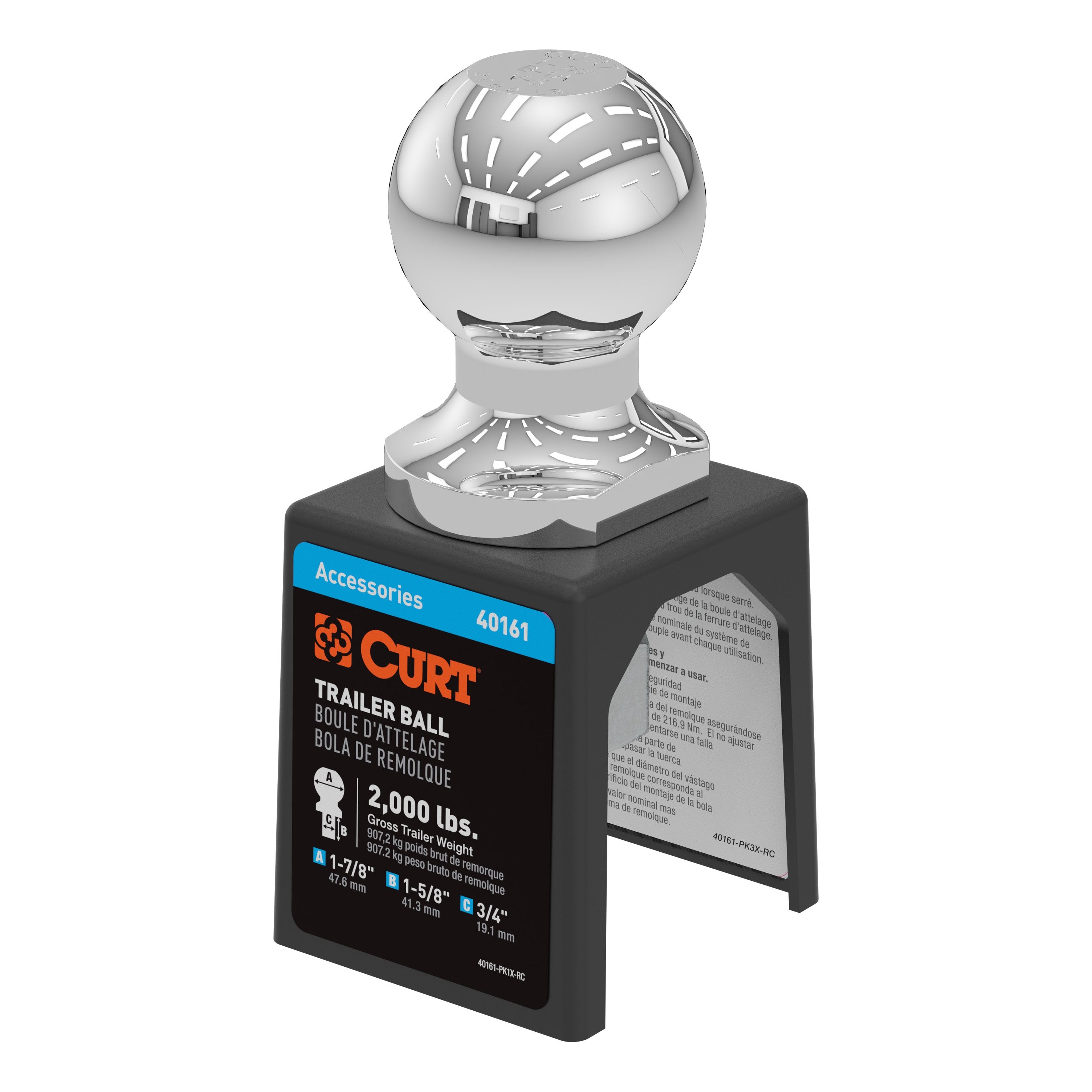 Trailer Hitch Ball,1-7/8 Inch Ball