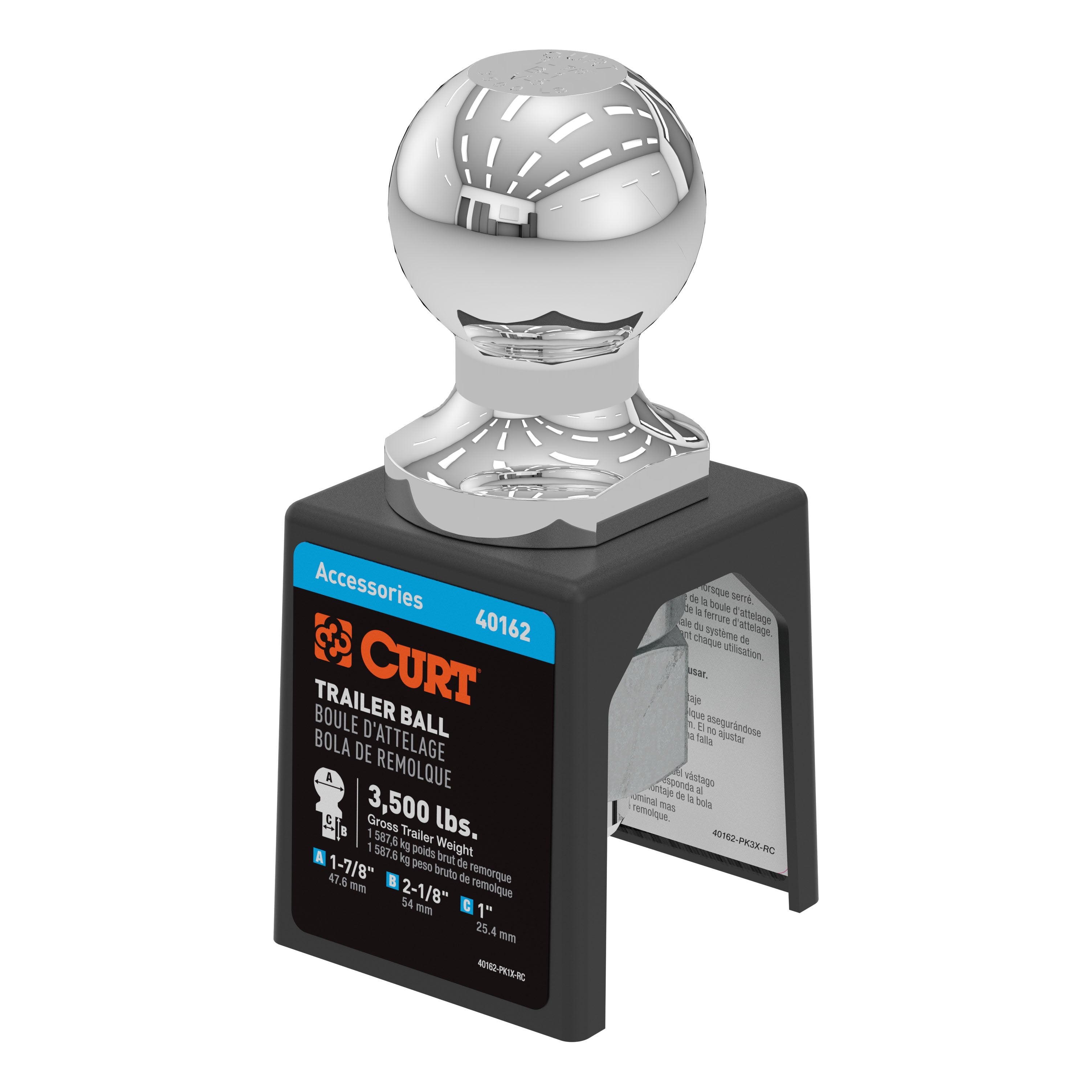 Trailer Hitch Ball,1-7/8 Inch Ball