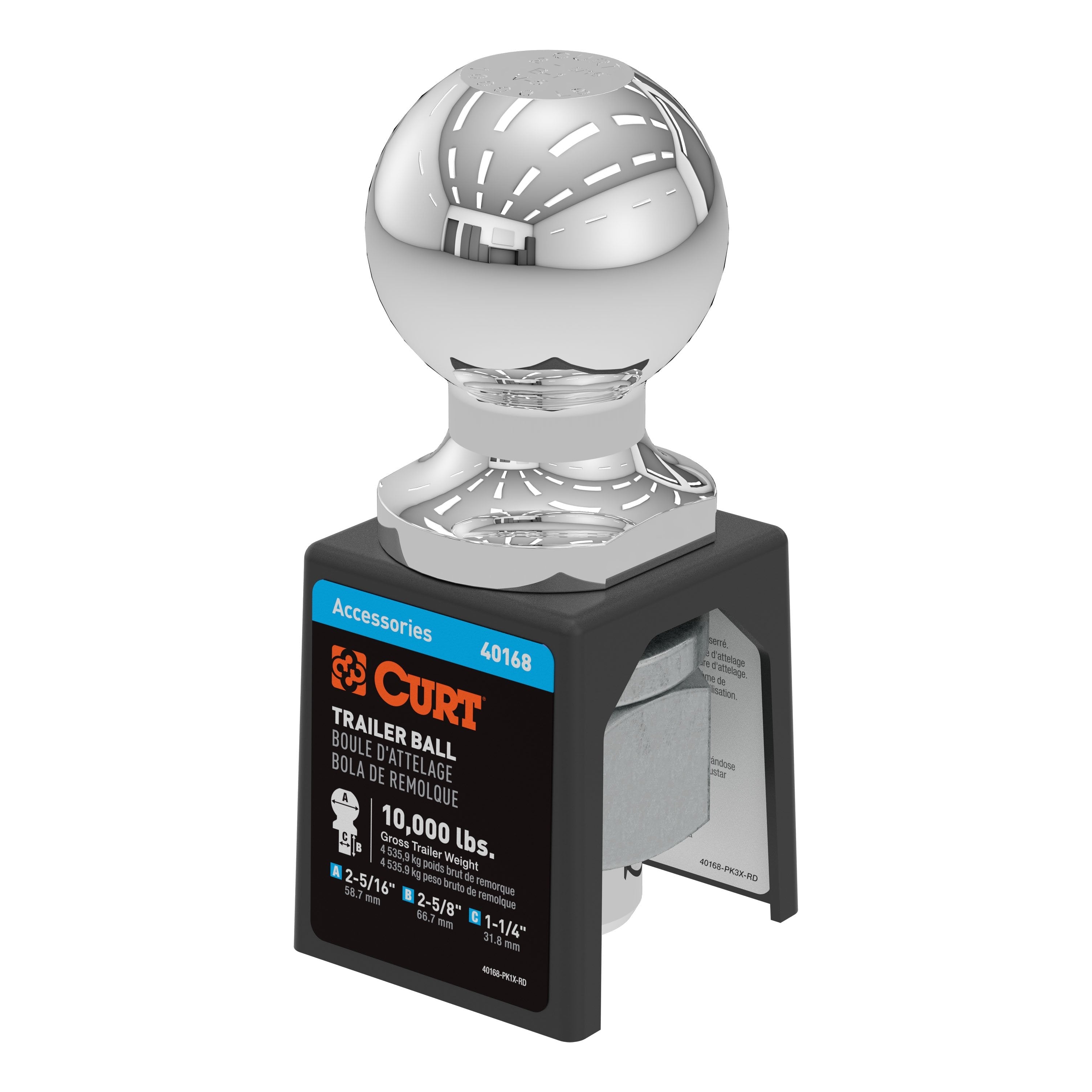 Trailer Hitch Ball,2-5/16 Inch Ball