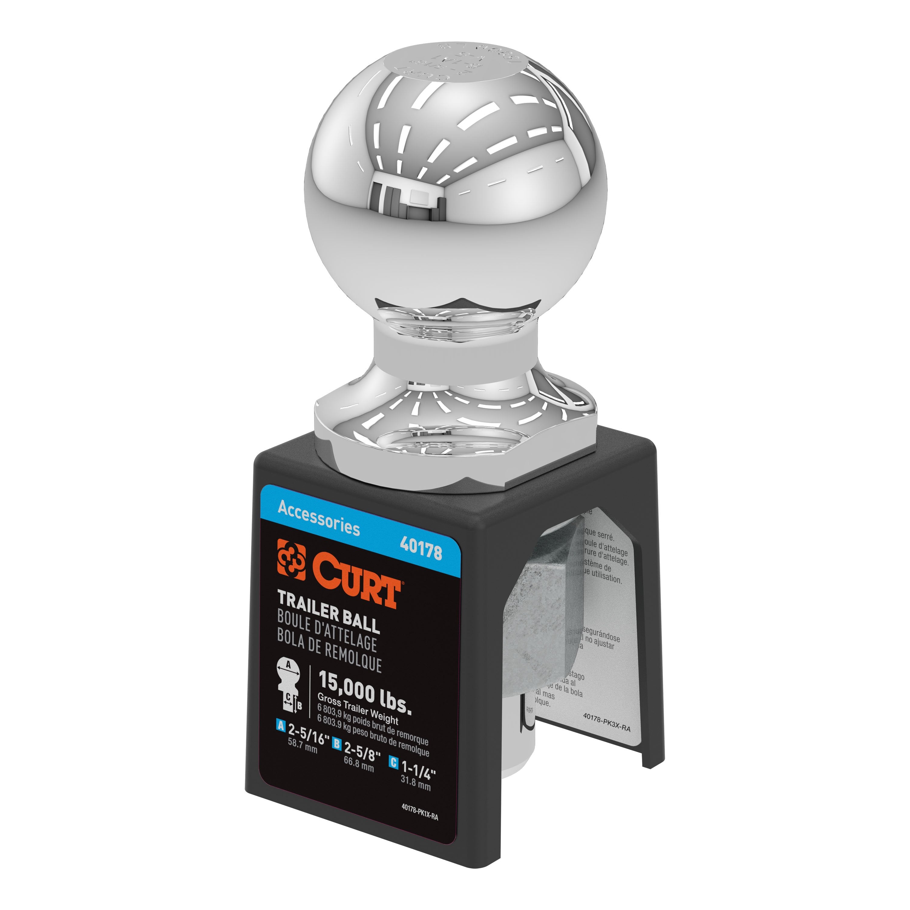 Trailer Hitch Ball,2-5/16 Inch Ball