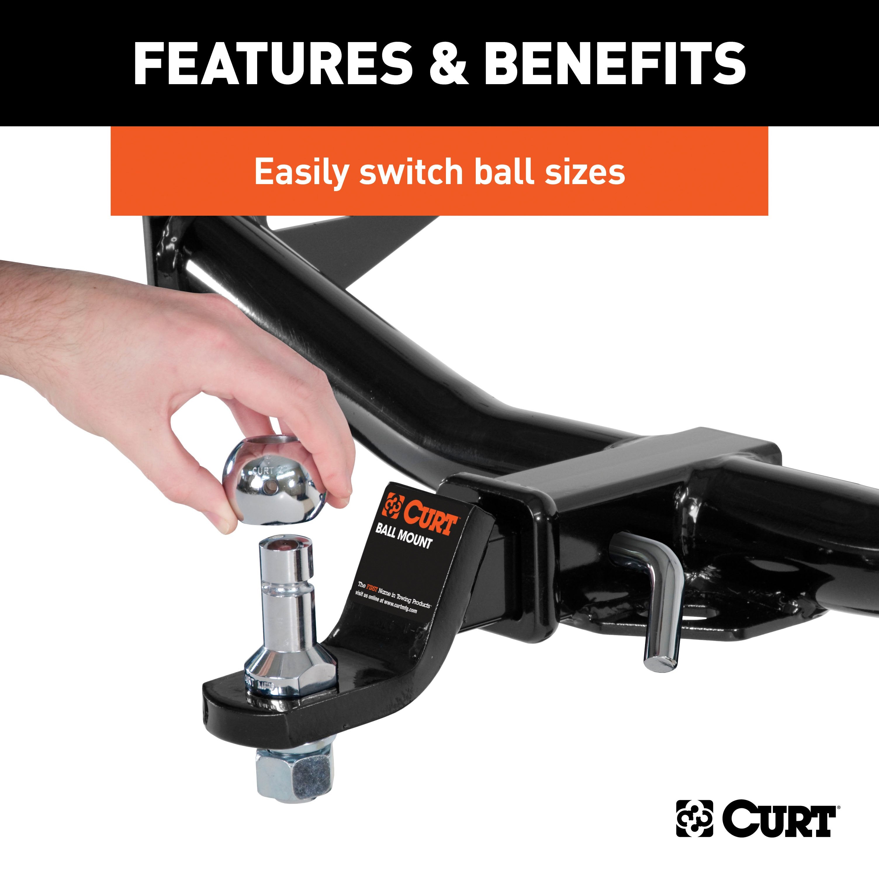 Trailer Hitch Ball,1-7/8 Inch Ball