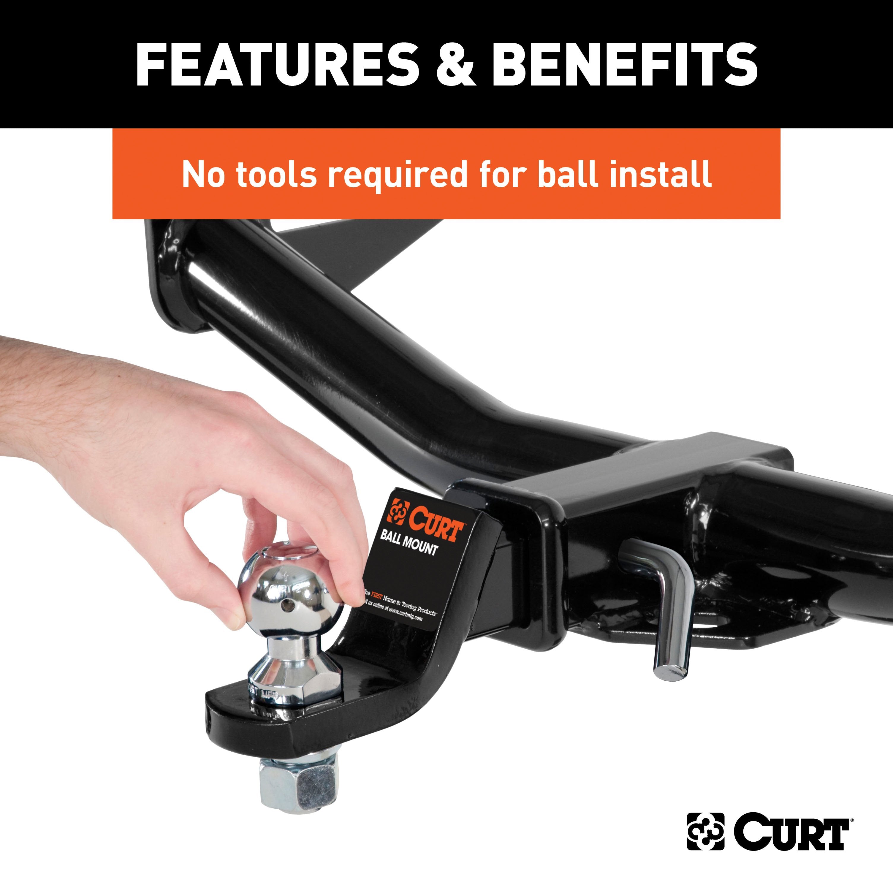 Trailer Hitch Ball,1-7/8 Inch Ball