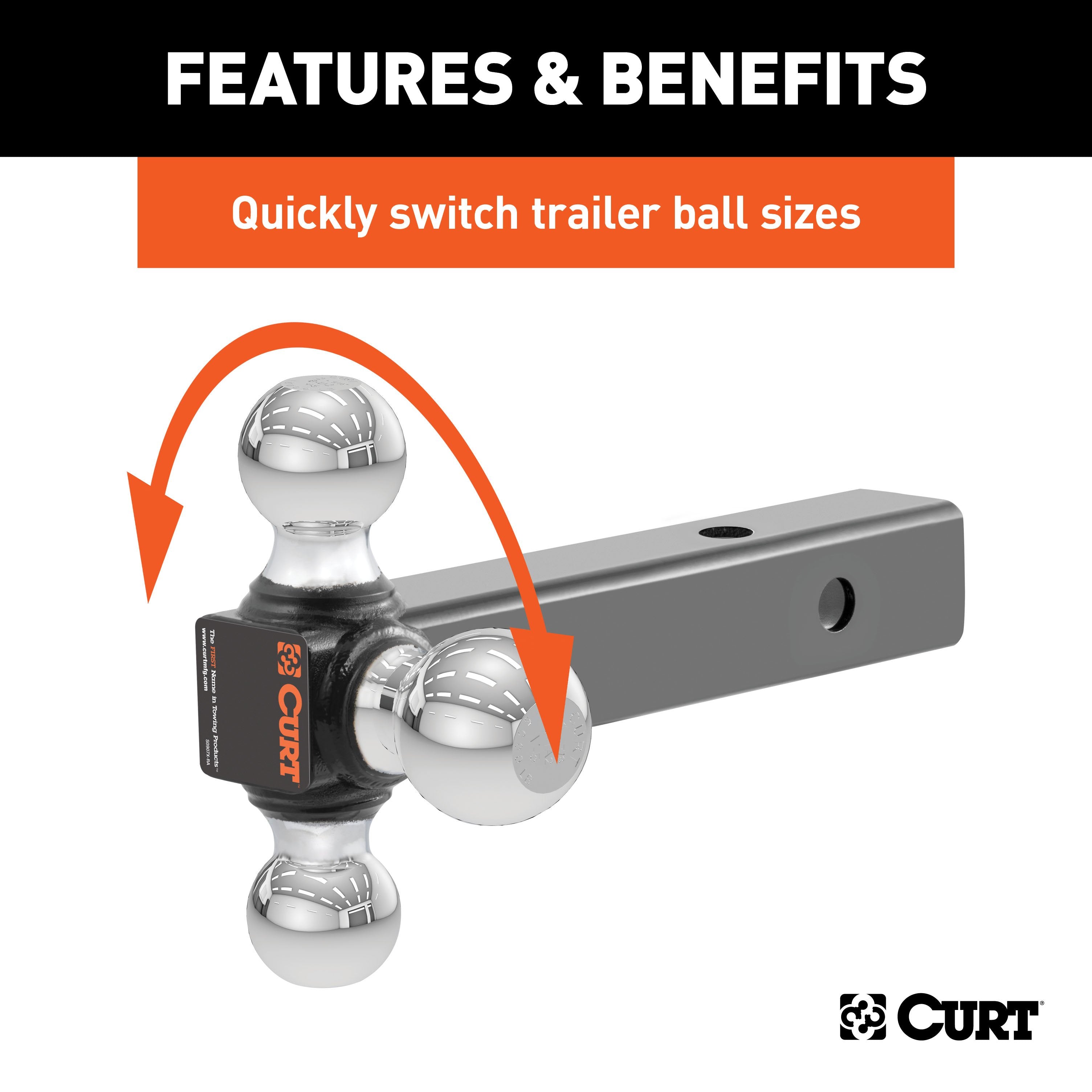 Trailer Hitch Ball Mount,Fixed Ball Mount