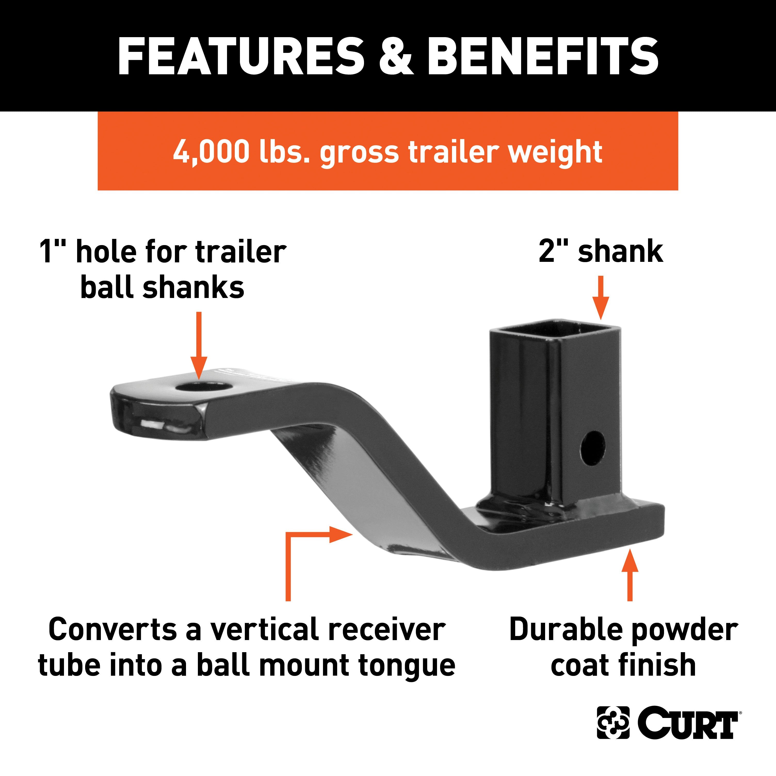 Trailer Hitch Ball Mount,Fixed Ball Mount