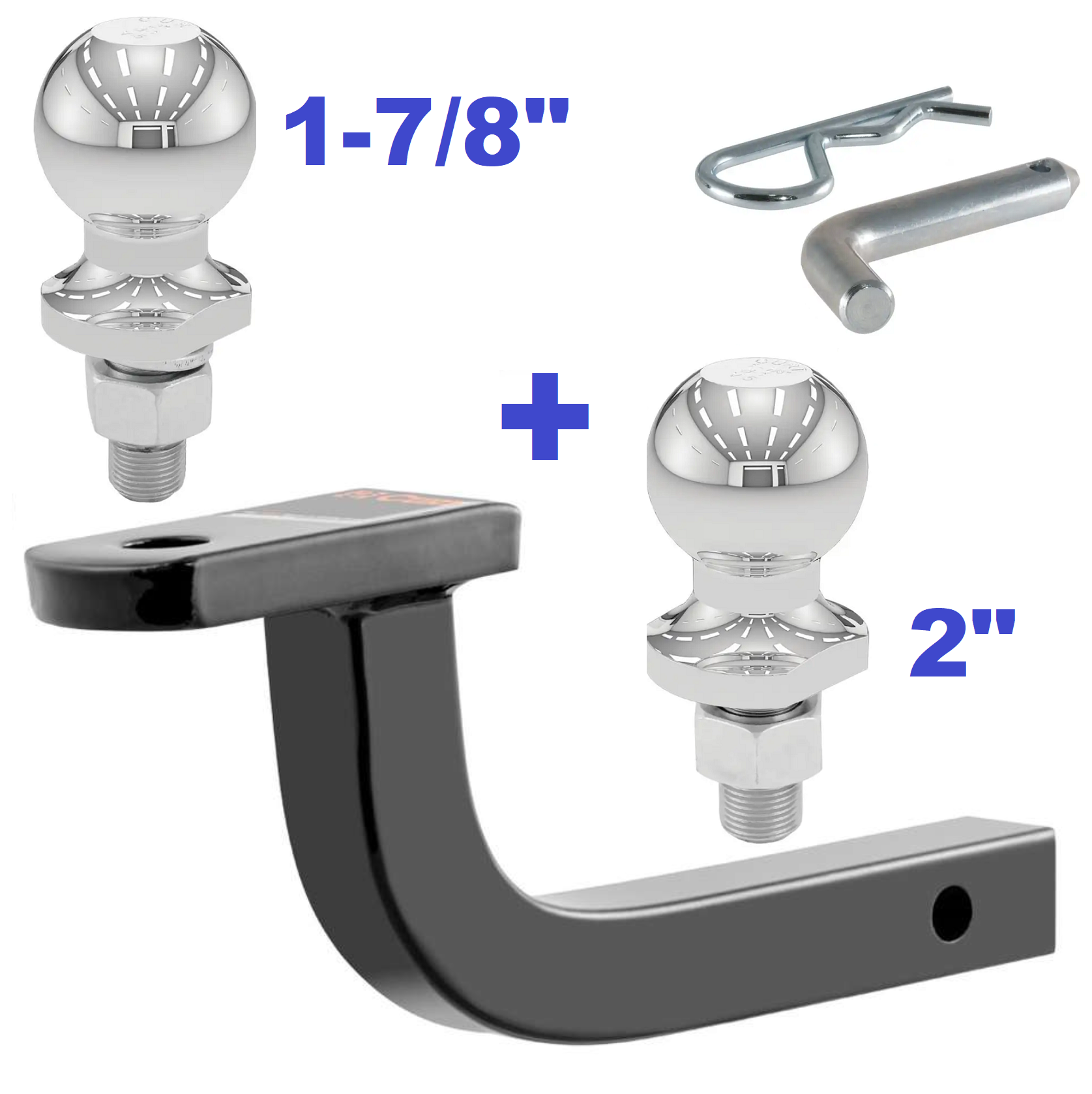 Trailer Hitch Ball Mount,Fixed Ball Mount