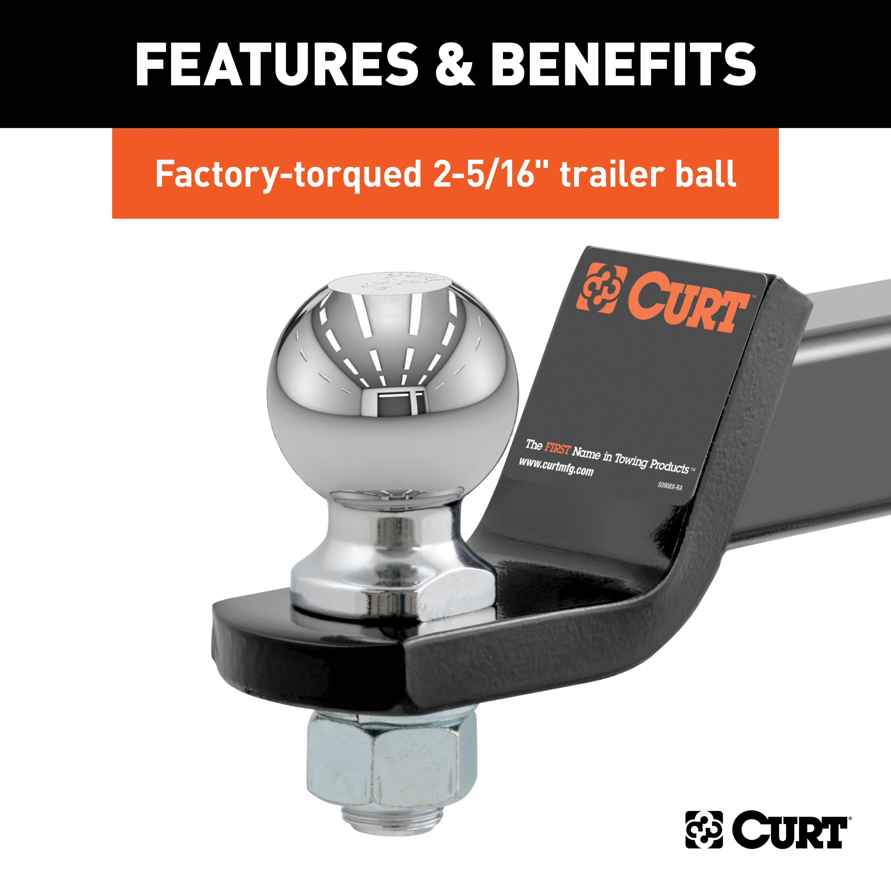 Trailer Hitch Ball Mount,Fixed Ball Mount