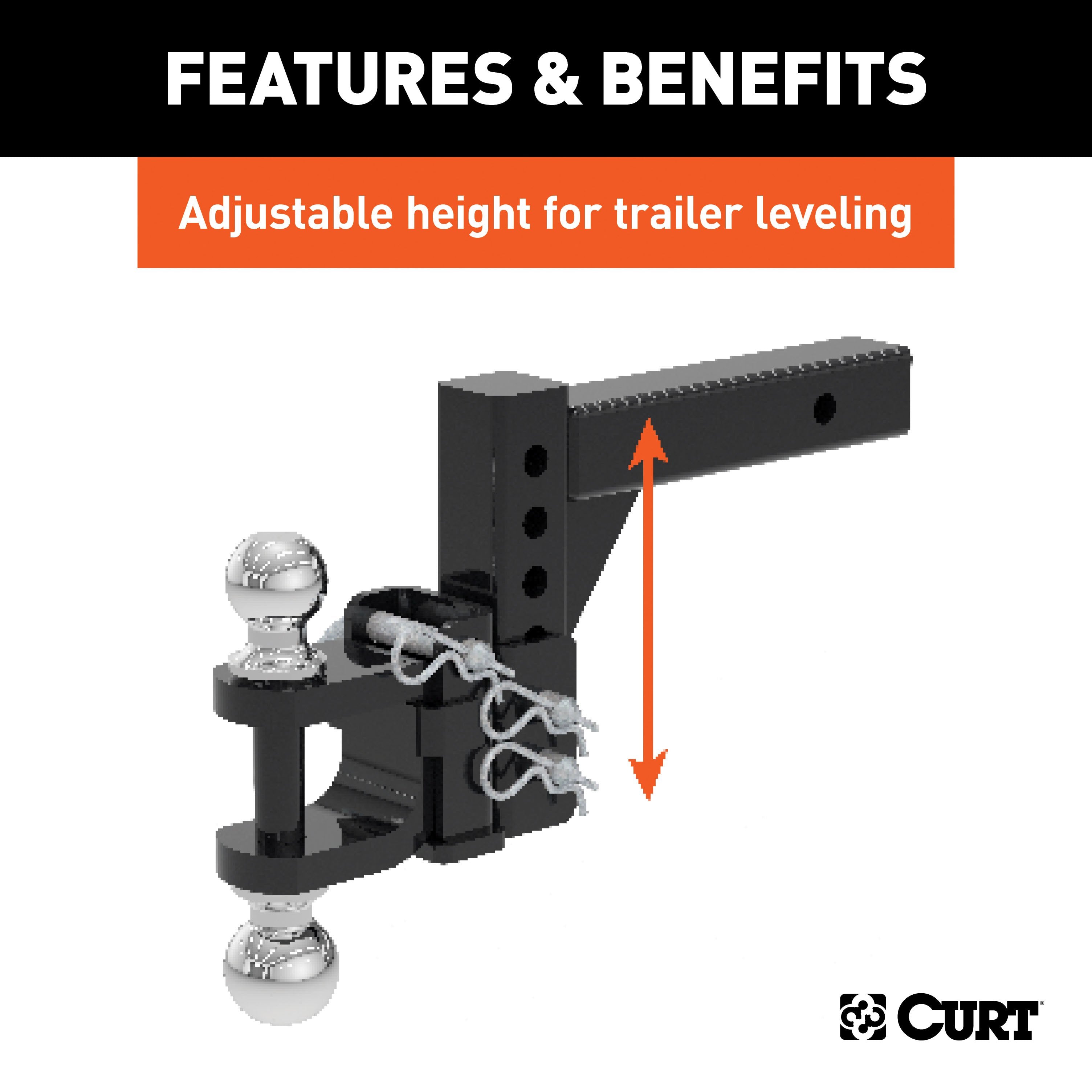 Trailer Hitch Ball Mount,Adjustable Ball Mount