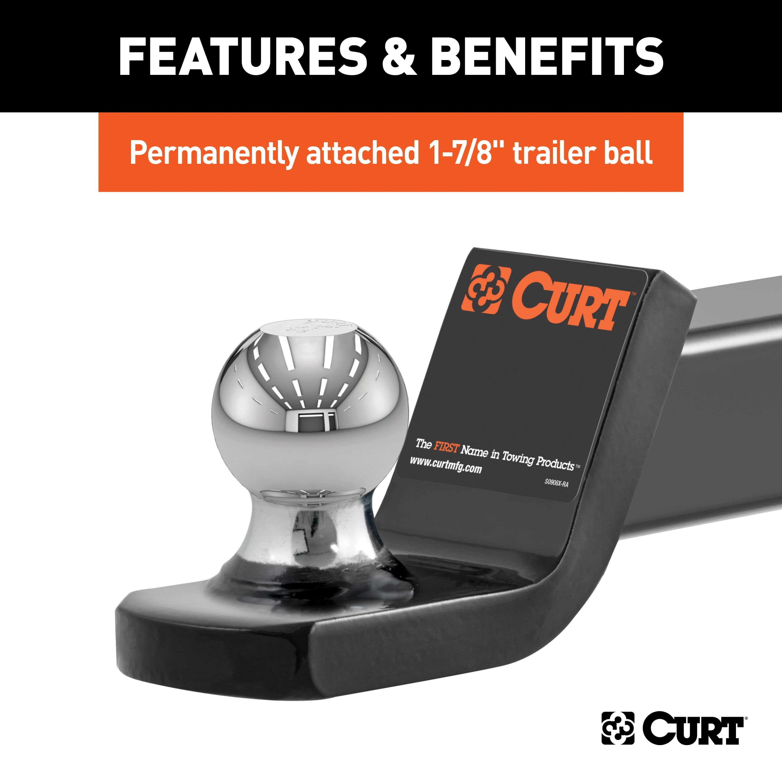 Trailer Hitch Ball Mount,Fixed Ball Mount