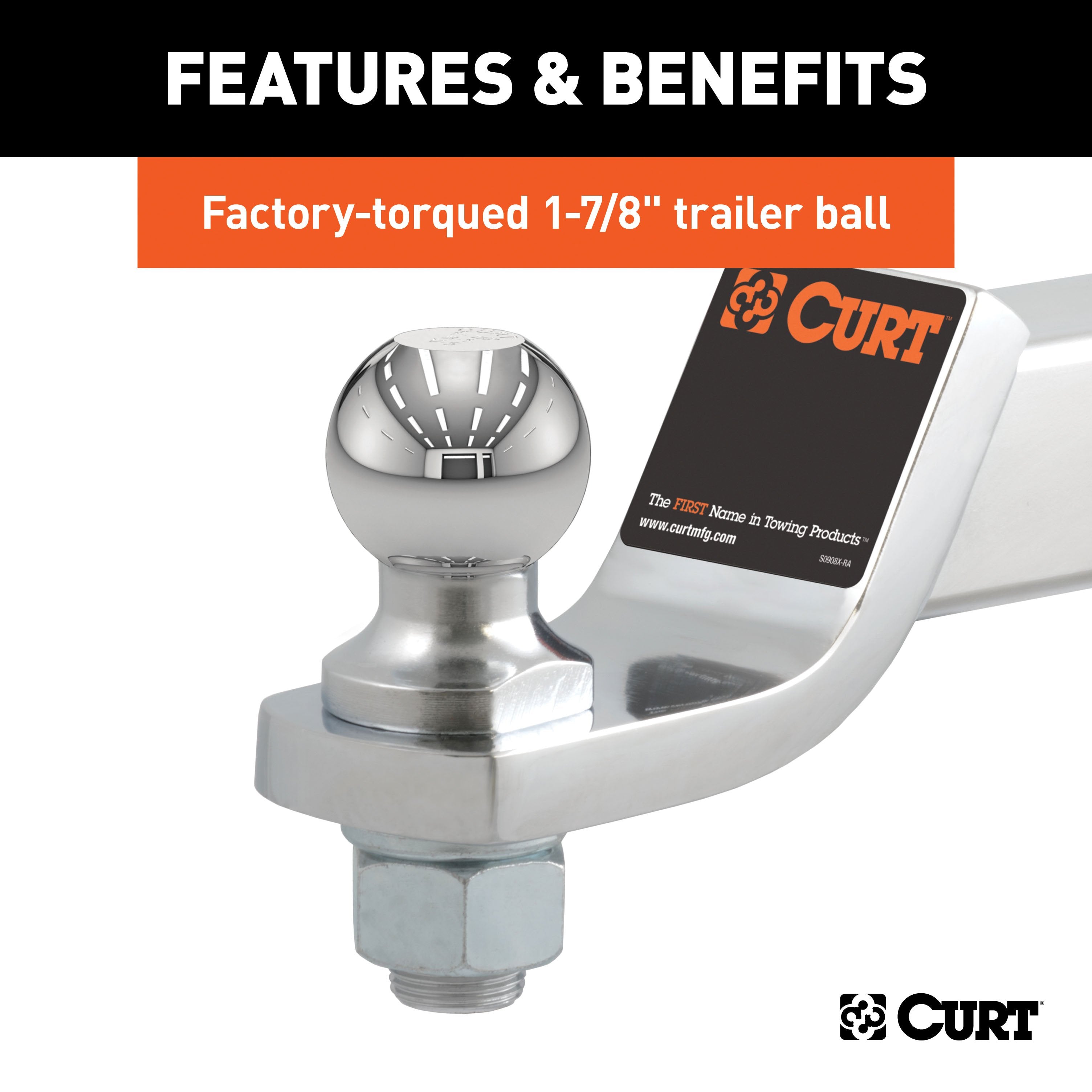 Trailer Hitch Ball Mount,Fixed Ball Mount