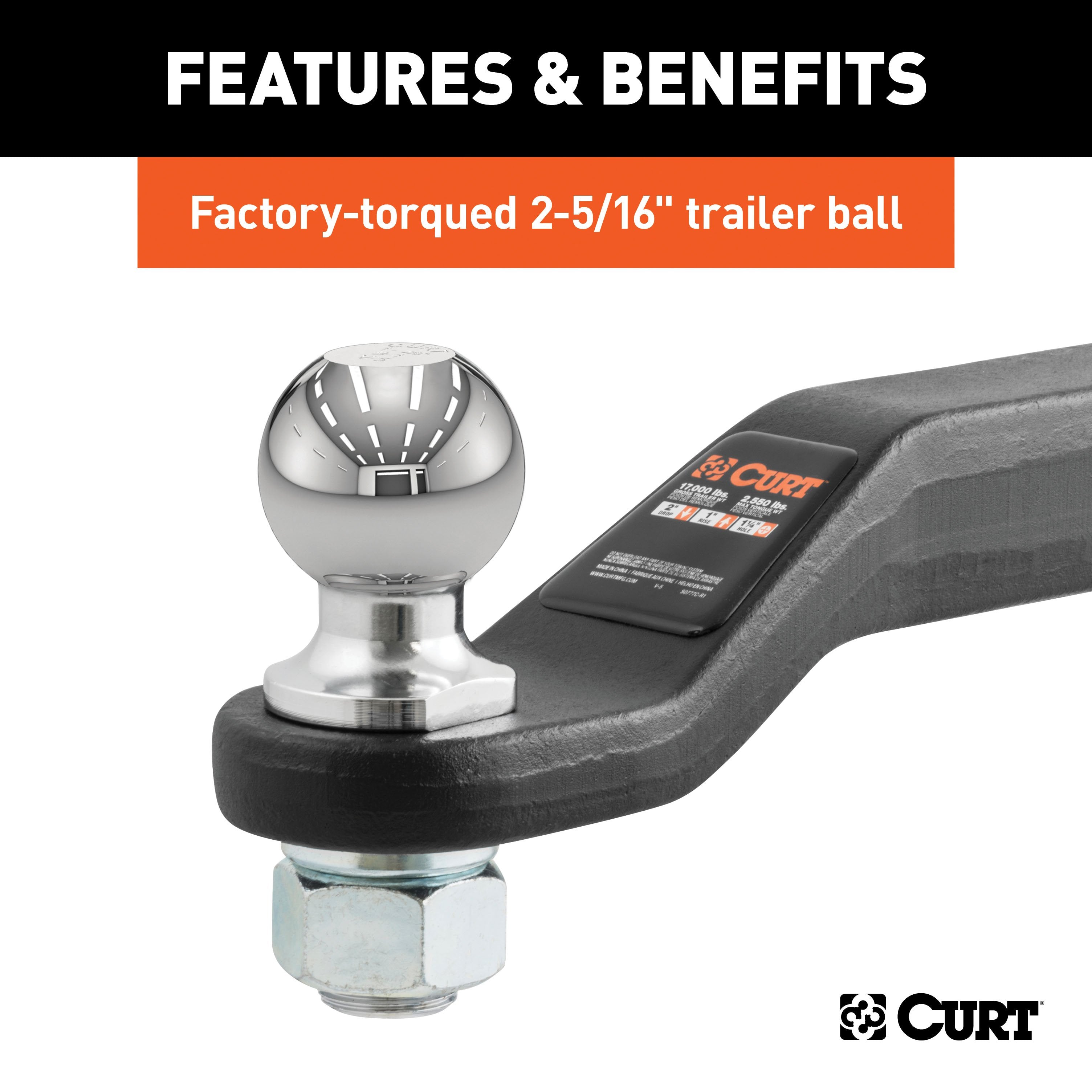 Trailer Hitch Ball Mount,Fixed Ball Mount