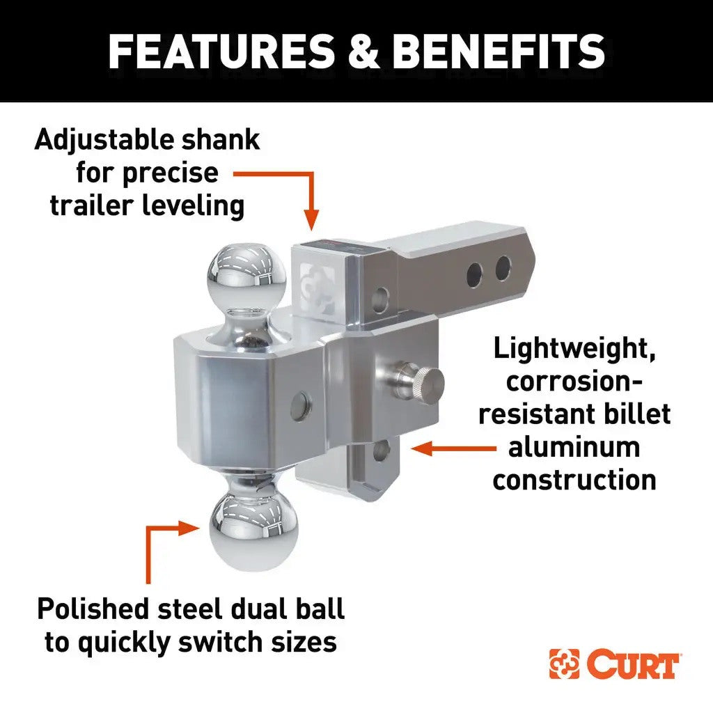 Trailer Hitch Ball Mount,Adjustable Ball Mount