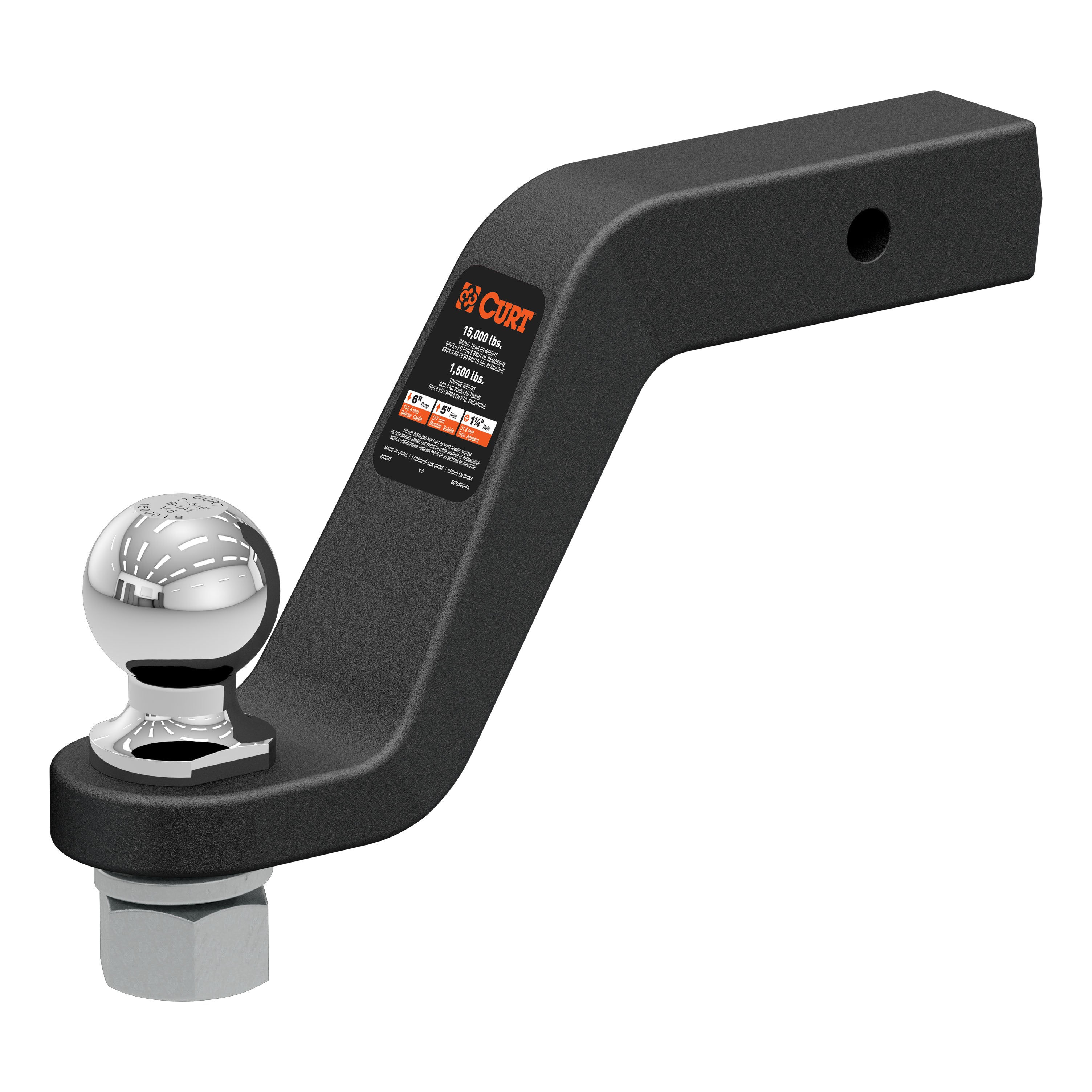 Trailer Hitch Ball Mount,Fixed Ball Mount