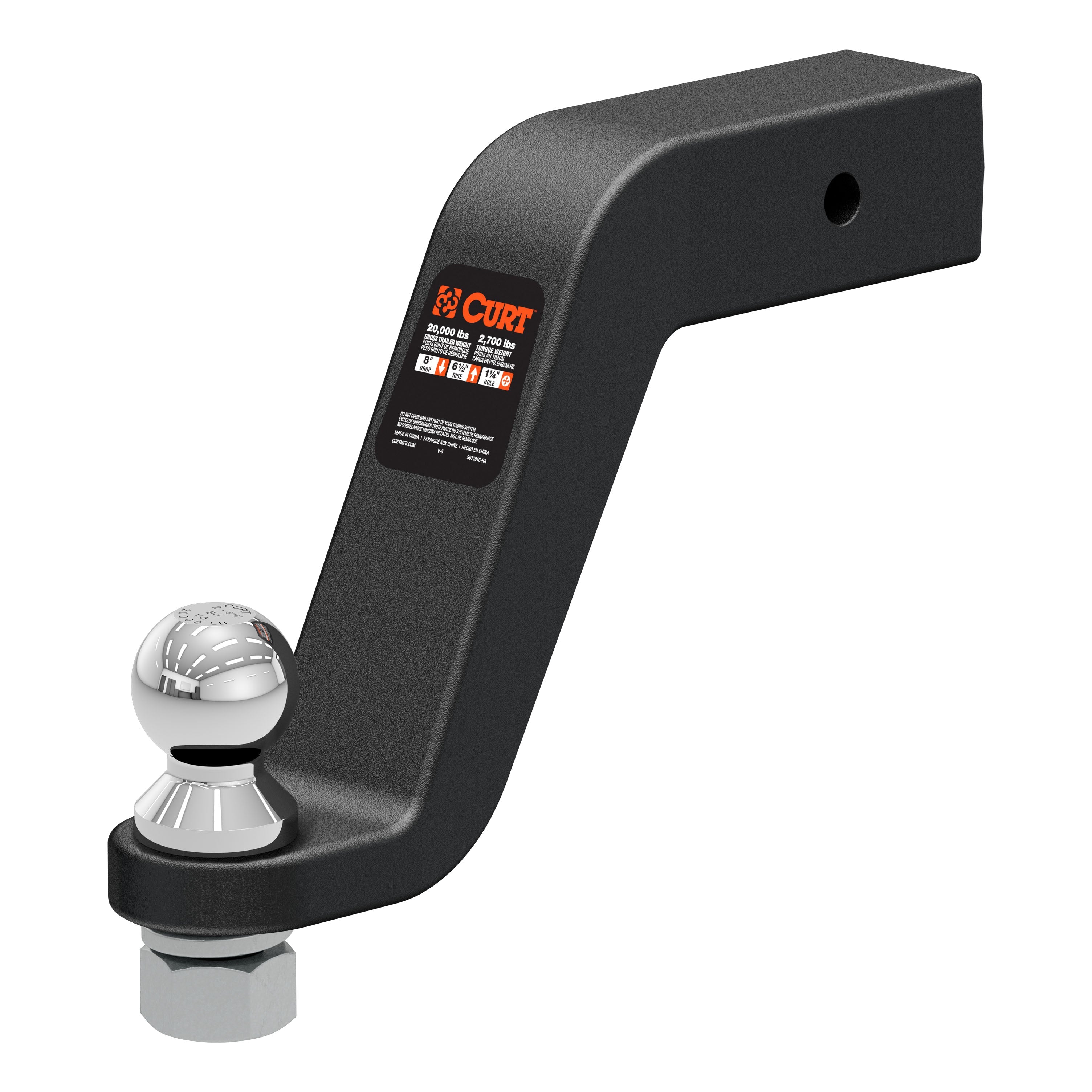 Trailer Hitch Ball Mount,Fixed Ball Mount