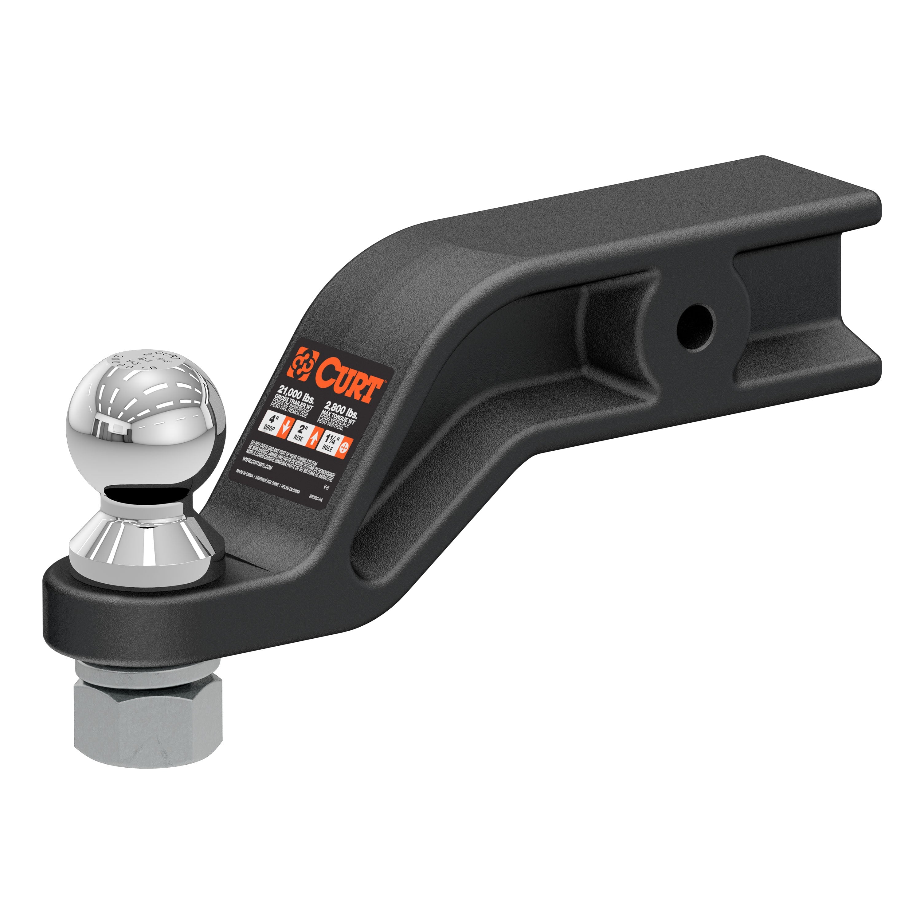 Trailer Hitch Ball Mount,Fixed Ball Mount