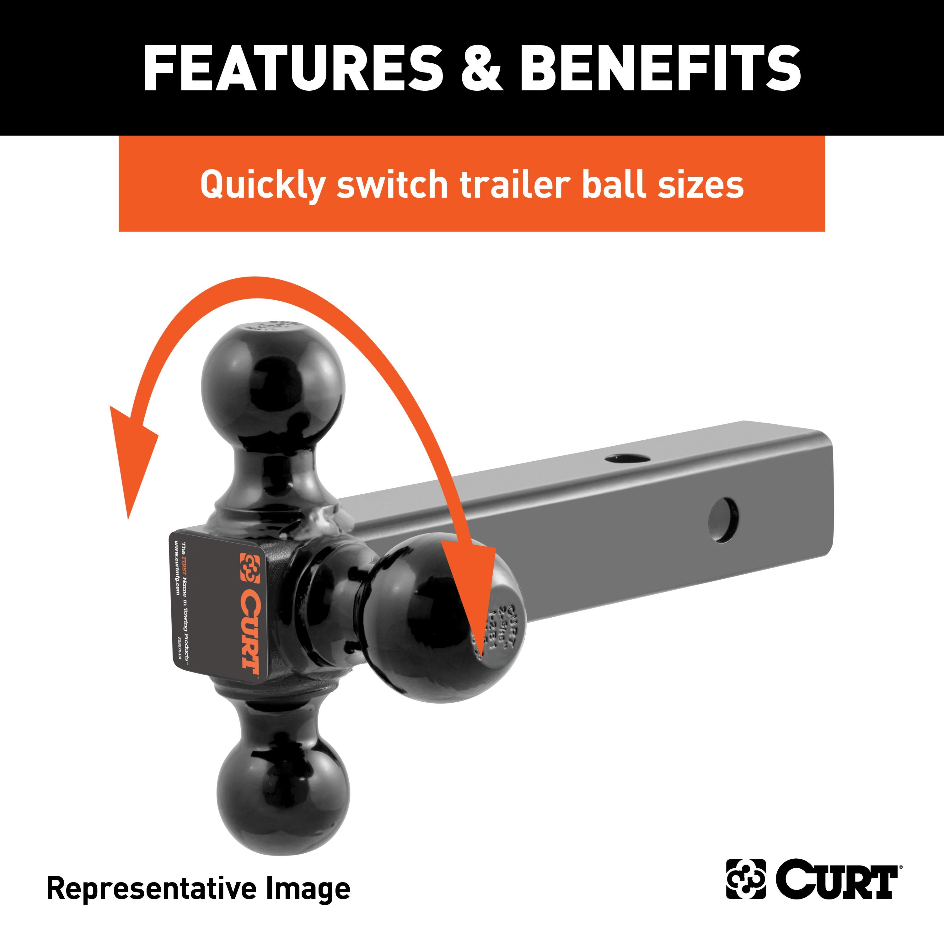Trailer Hitch Ball Mount,Fixed Ball Mount