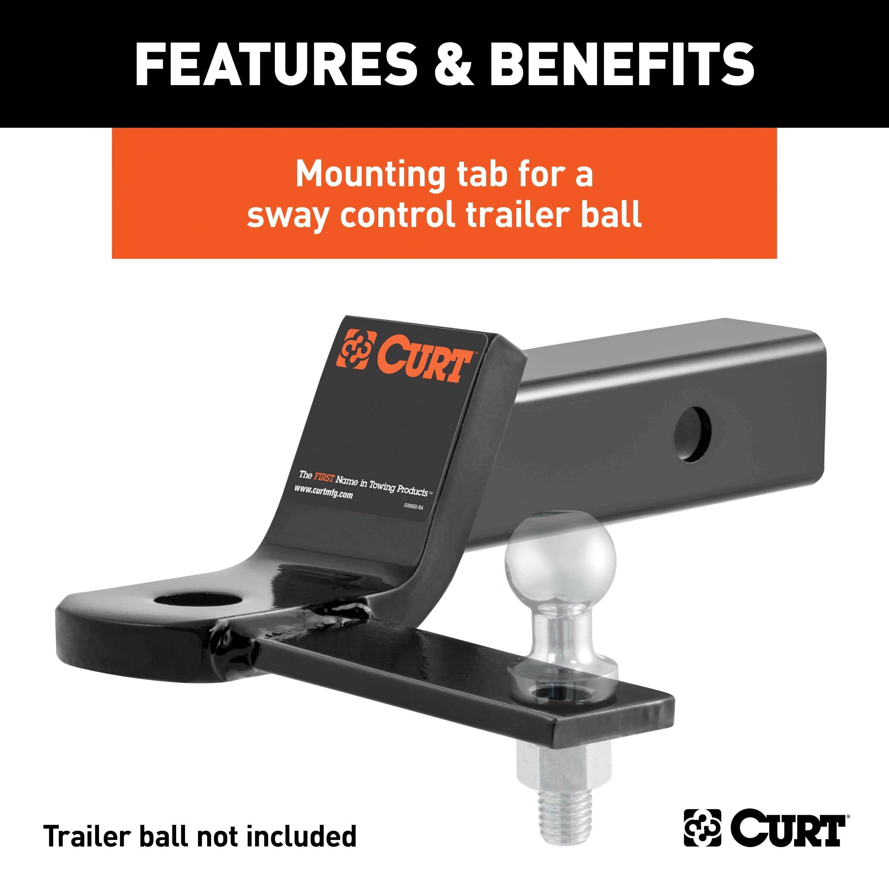 Trailer Hitch Ball Mount,Fixed Ball Mount