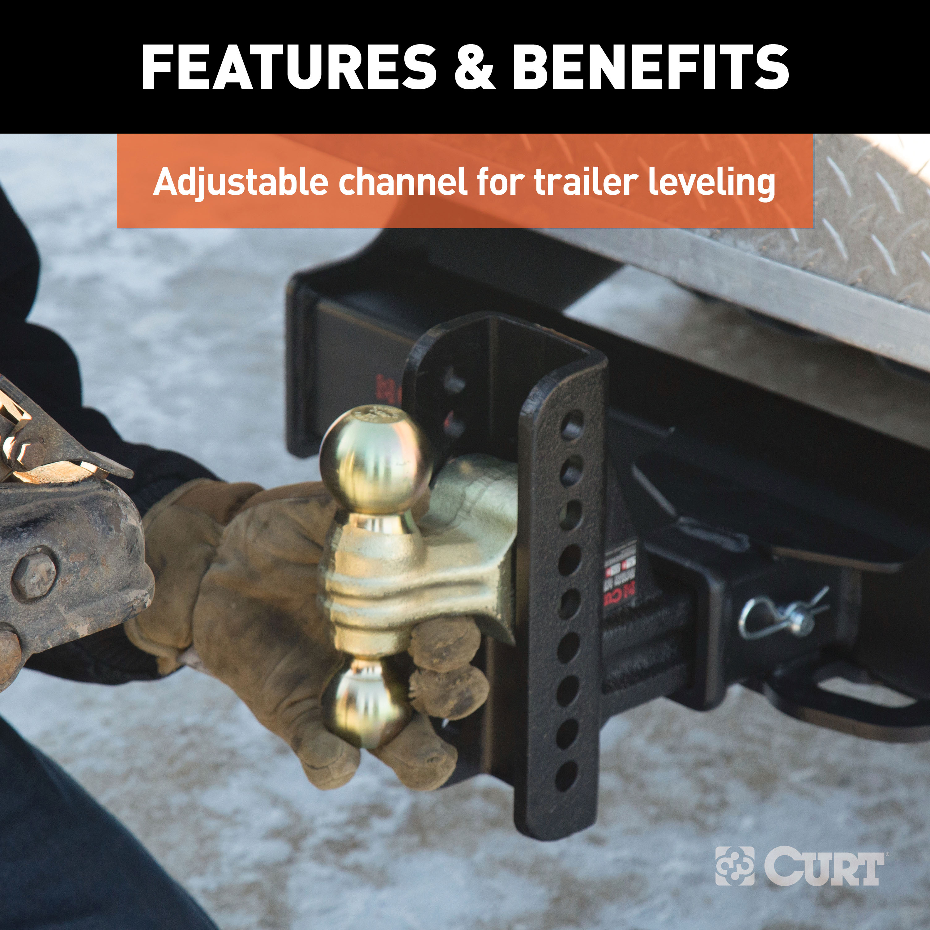 Trailer Hitch Ball Mount,Adjustable Ball Mount
