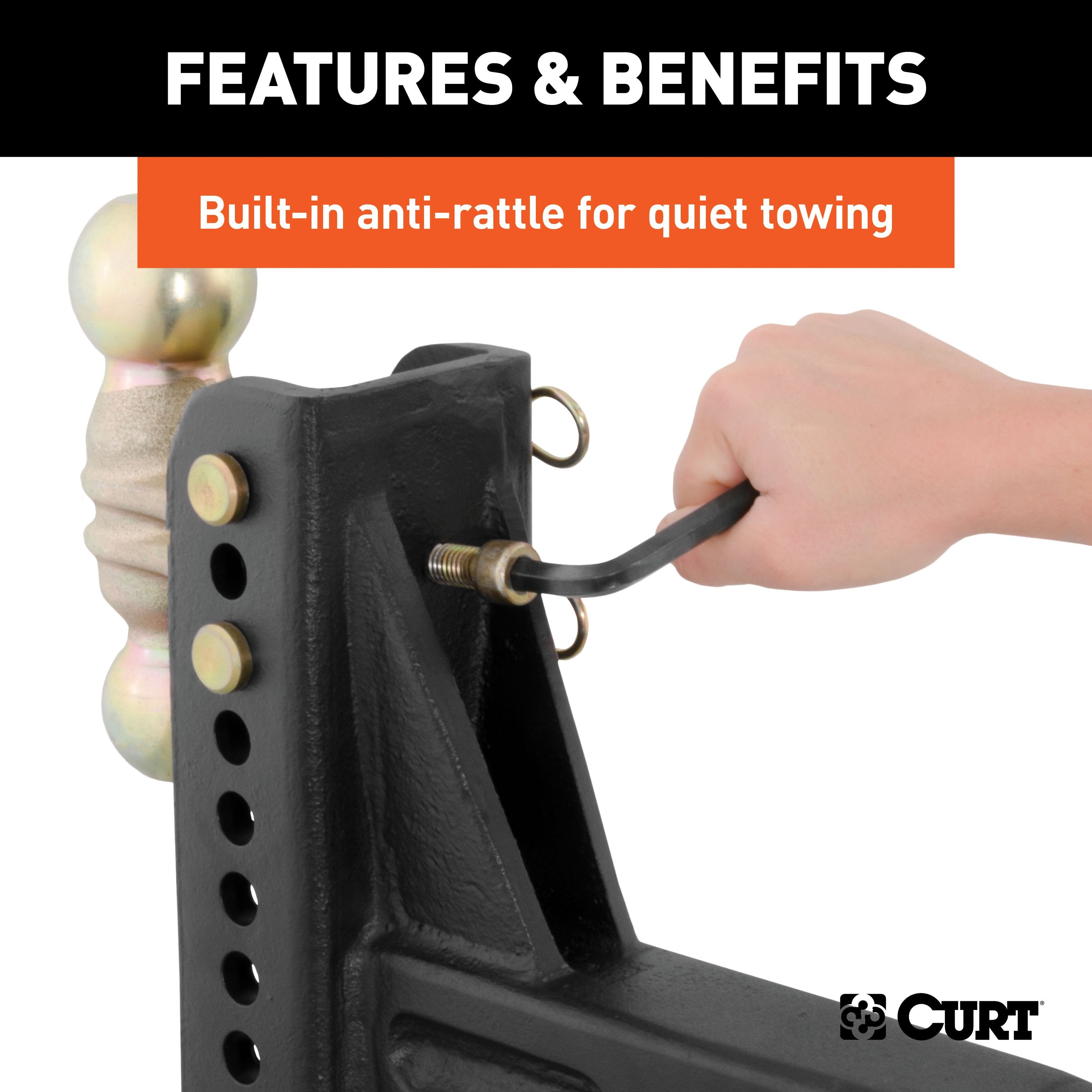 Trailer Hitch Ball Mount,Adjustable Ball Mount