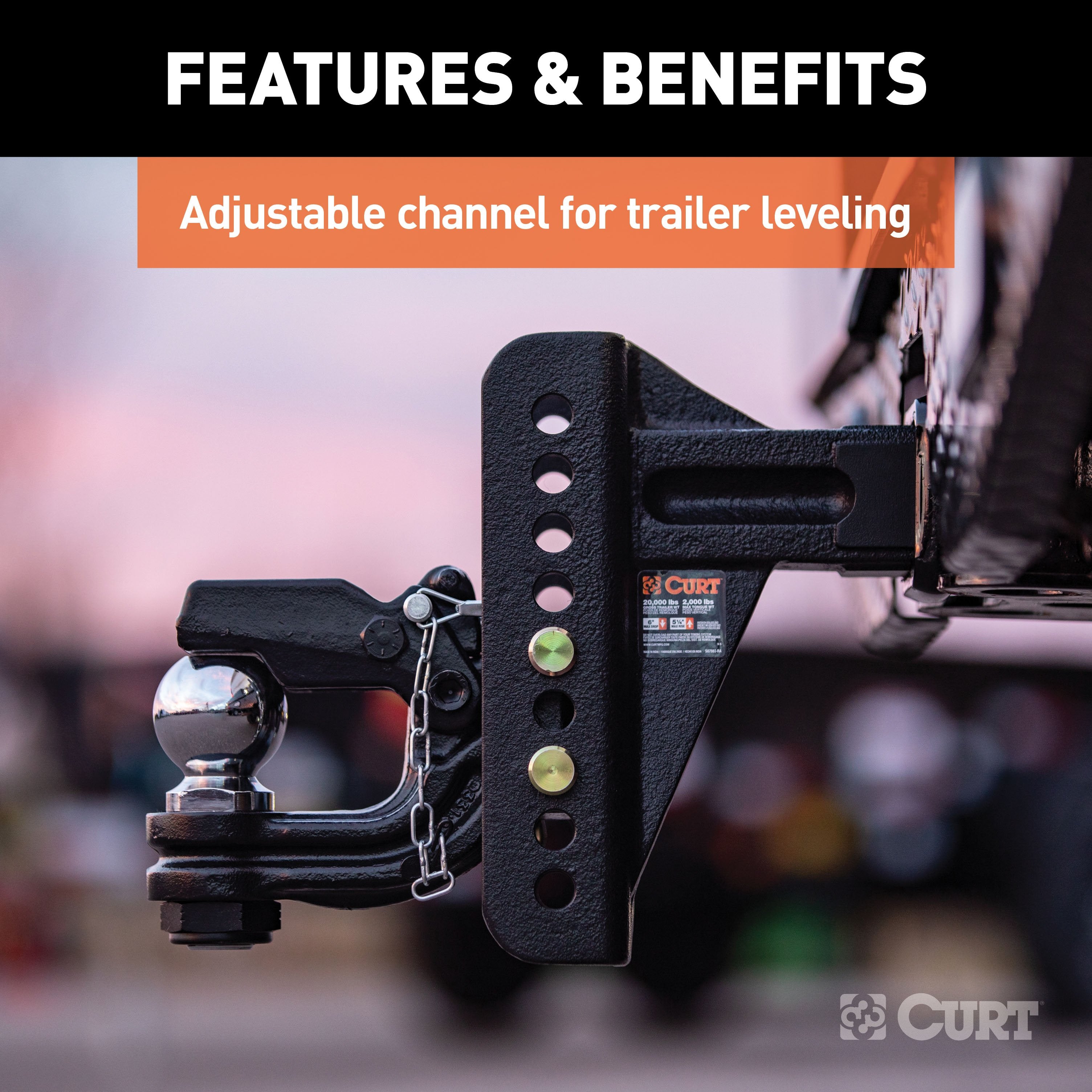 Trailer Hitch Ball Mount,Adjustable Ball Mount