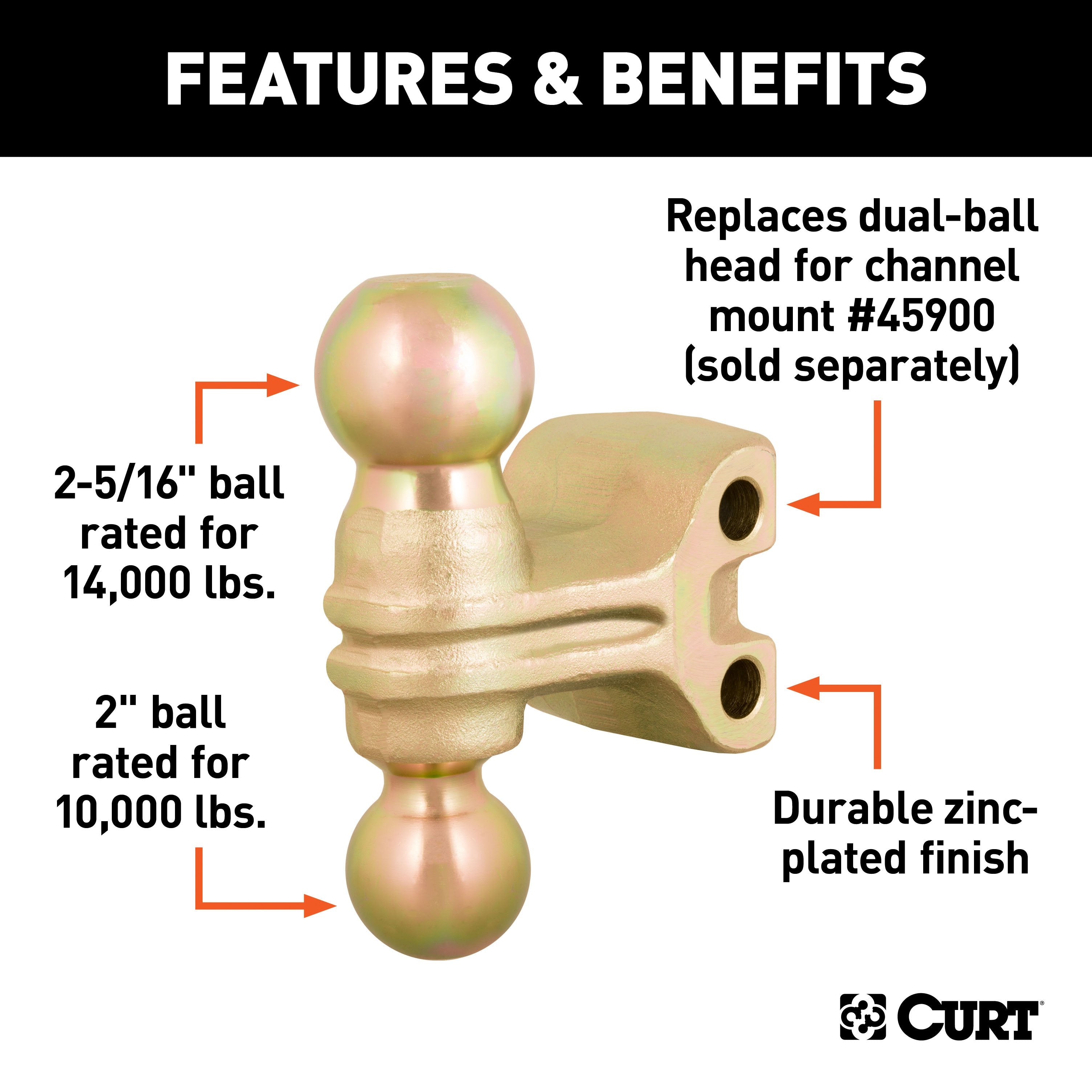 Trailer Hitch Ball,2 Inch Ball