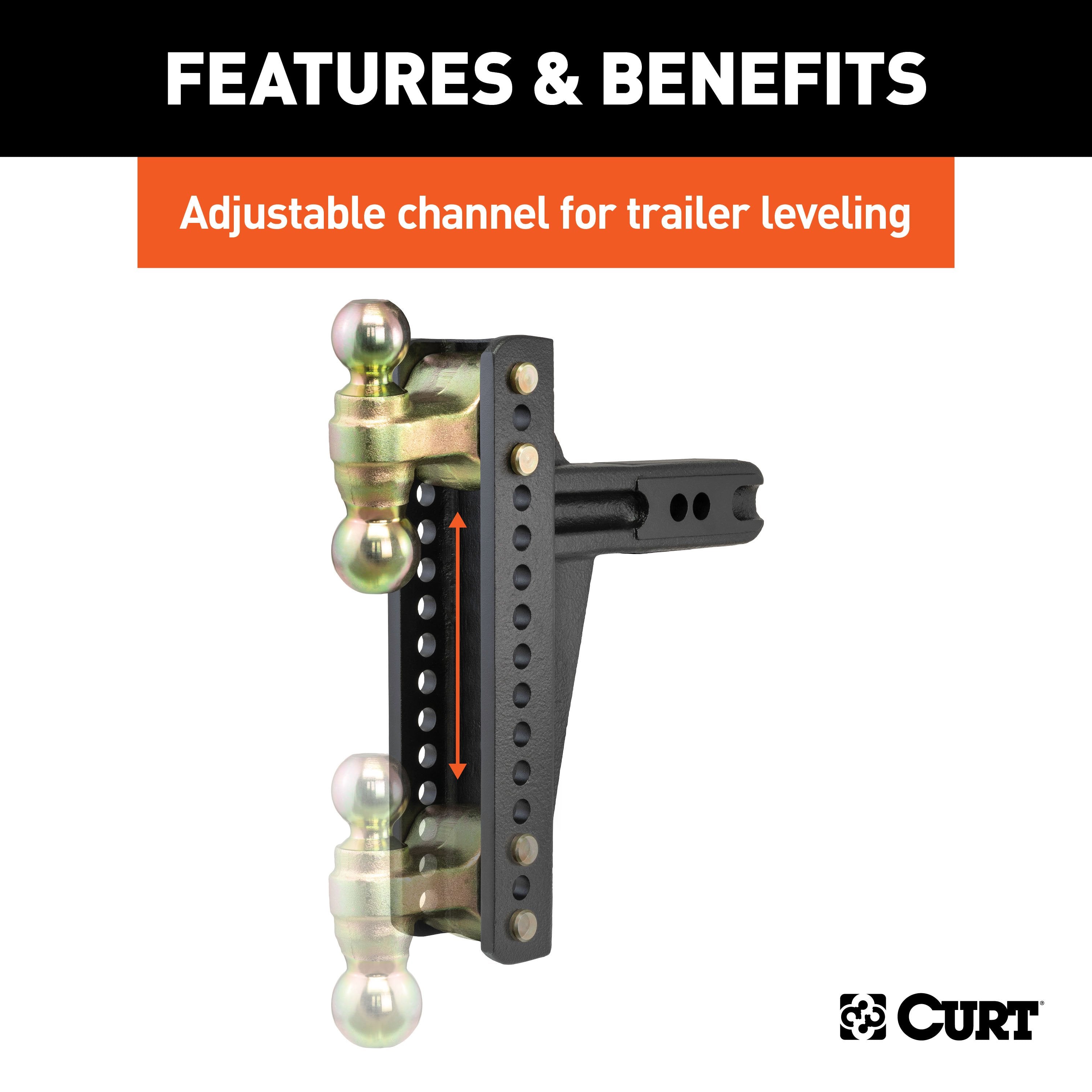 Trailer Hitch Ball Mount,Adjustable Ball Mount