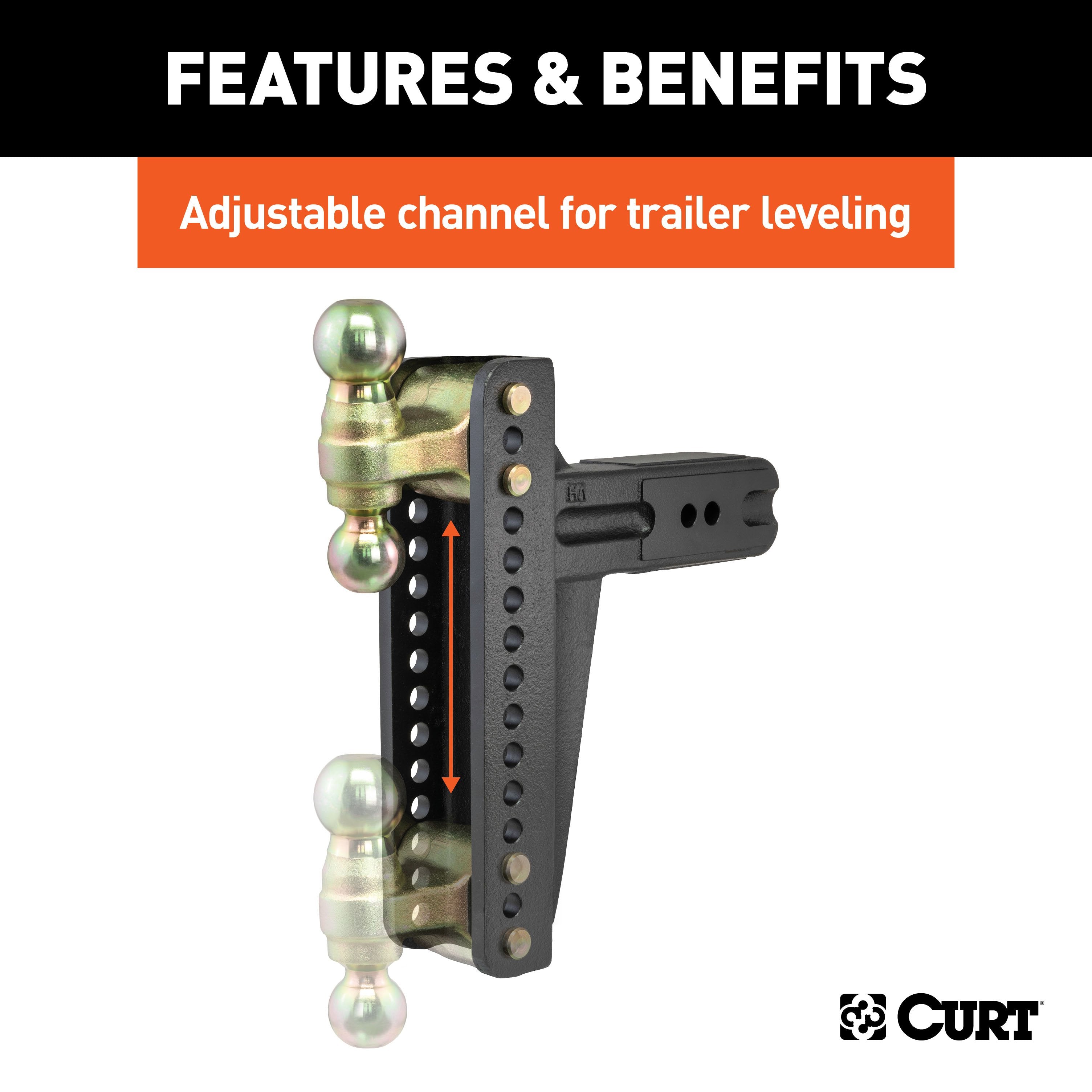 Trailer Hitch Ball Mount,Adjustable Ball Mount