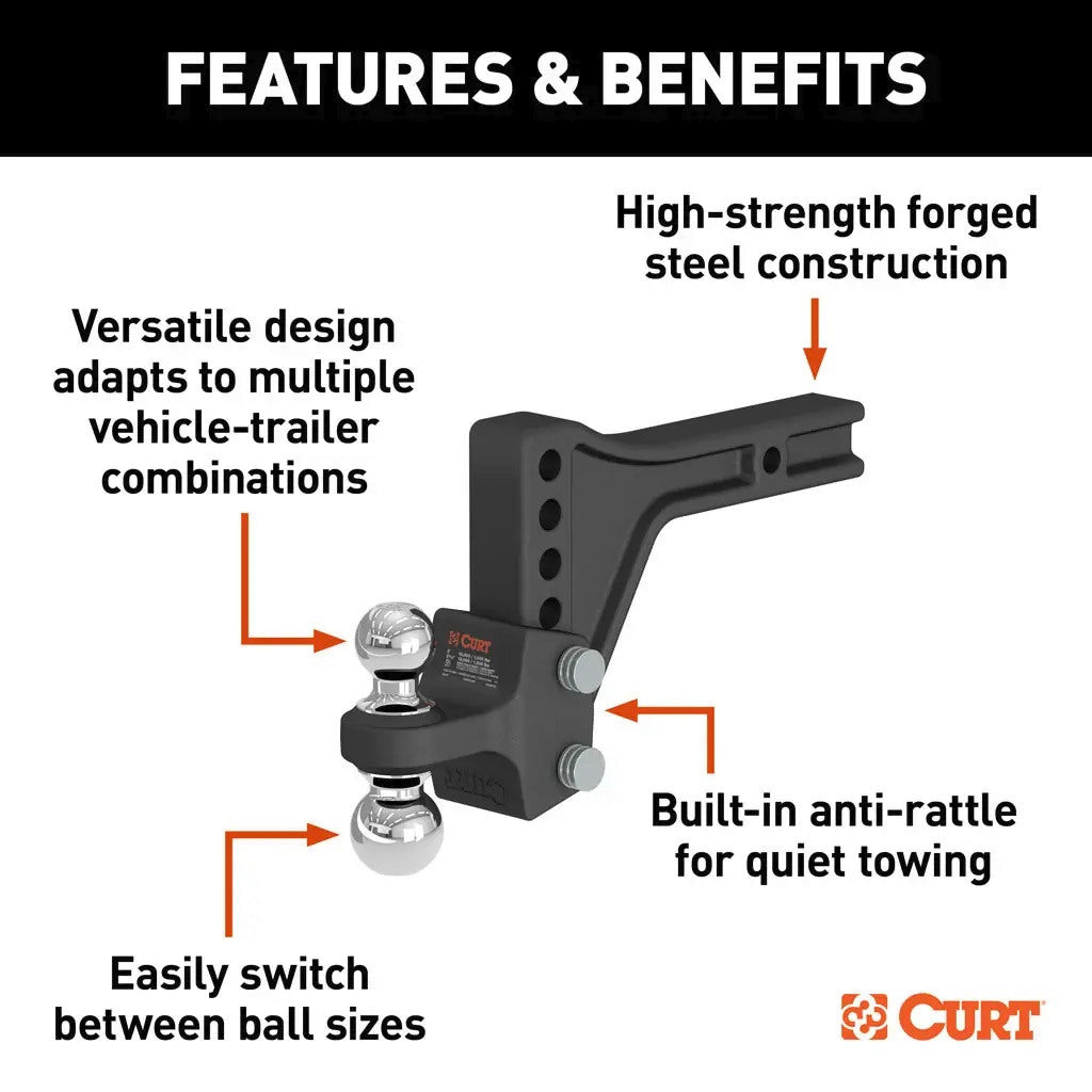 Trailer Hitch Ball Mount,Adjustable Ball Mount