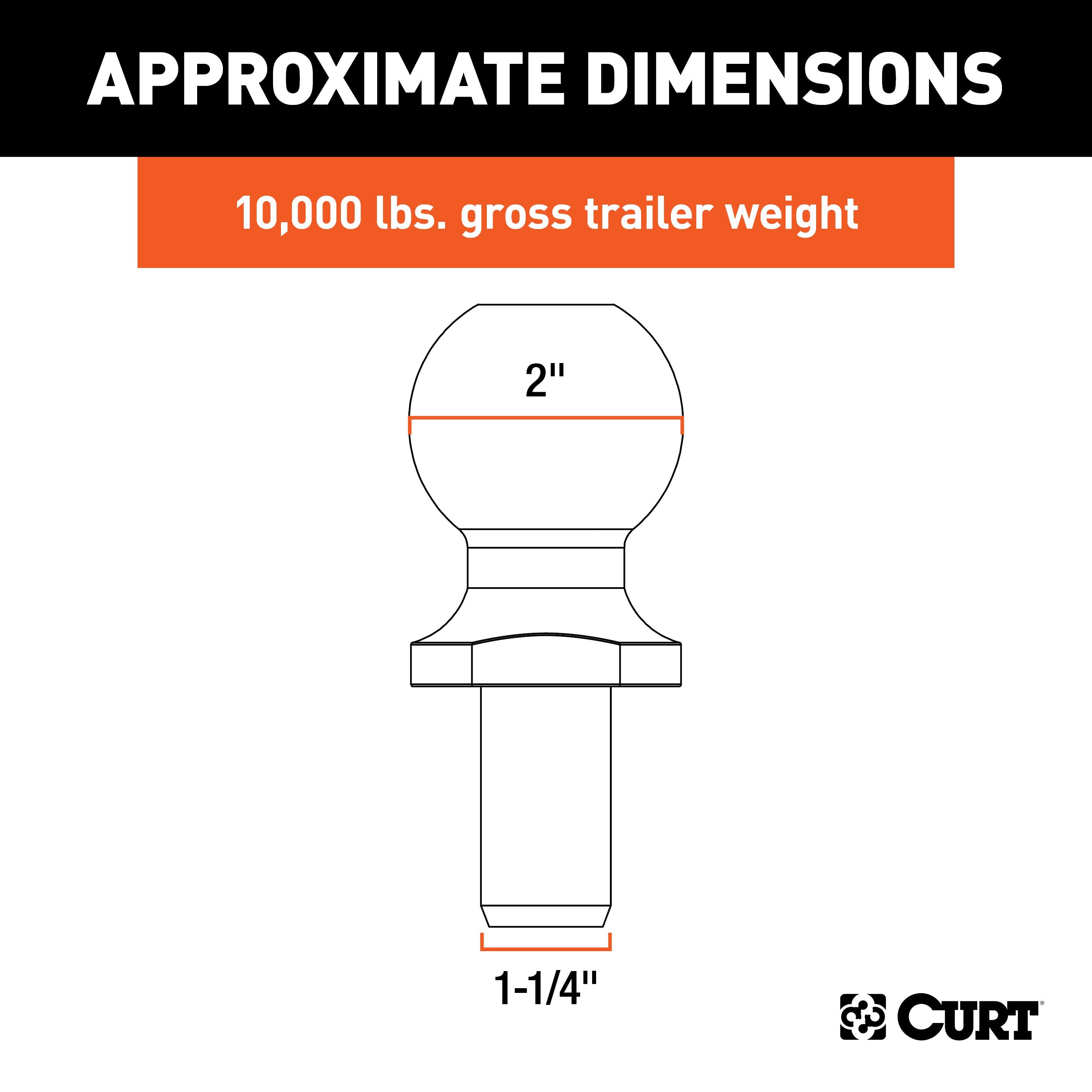 Trailer Hitch Ball,2 Inch Ball