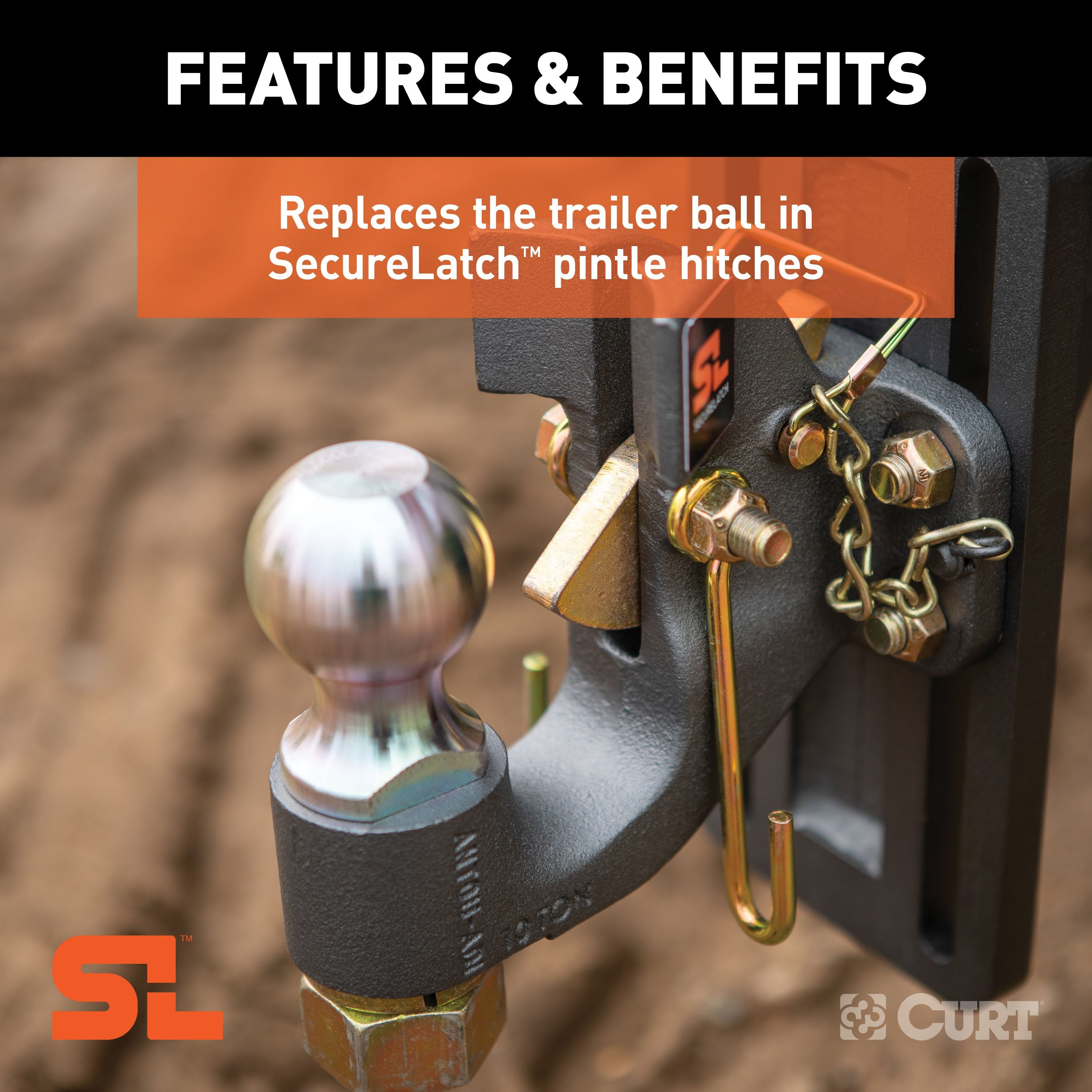 Trailer Hitch Ball,2-5/16 Inch Ball