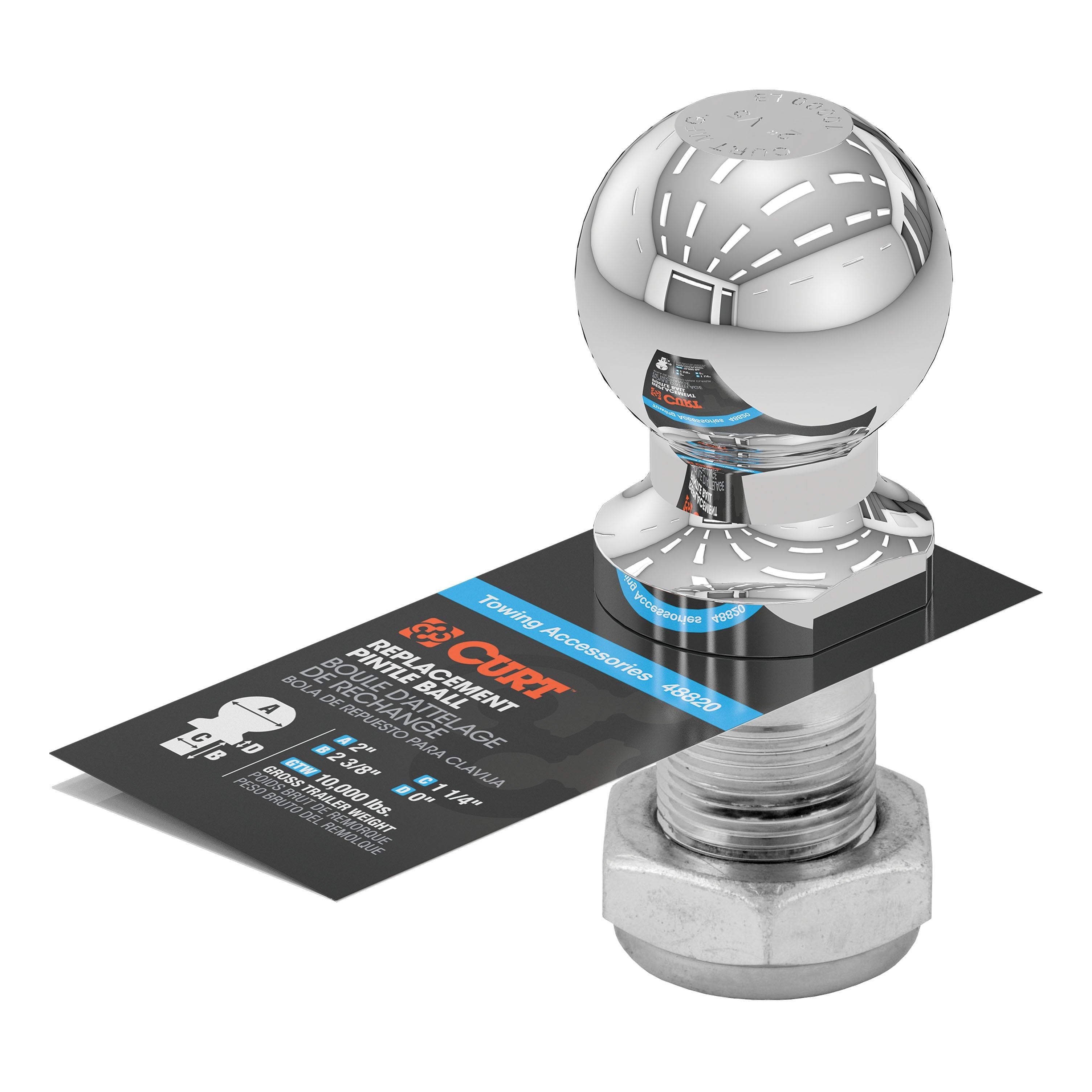Trailer Hitch Ball,2 Inch Ball